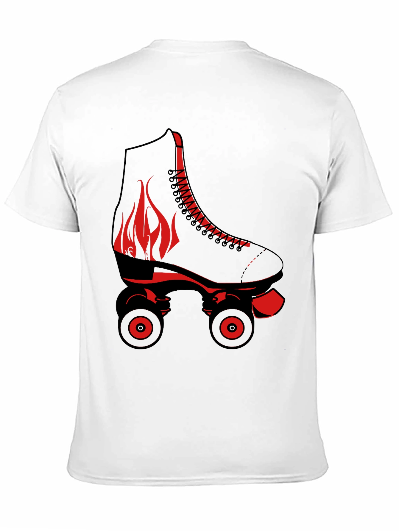 Black Retro Roller Skate Graphic Tee view 11