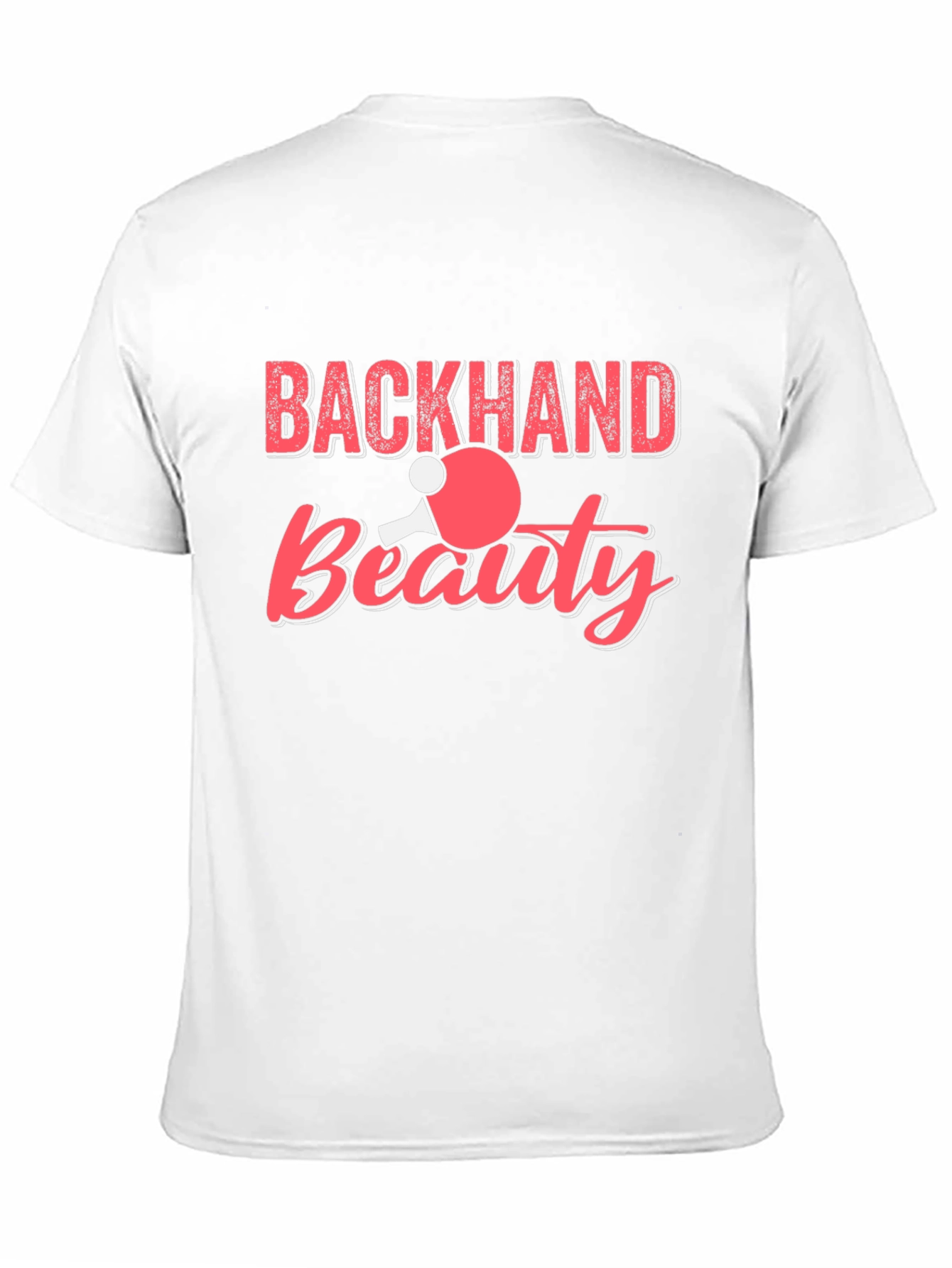 Black Backhand Beauty Table Tennis Graphic Tee view 11
