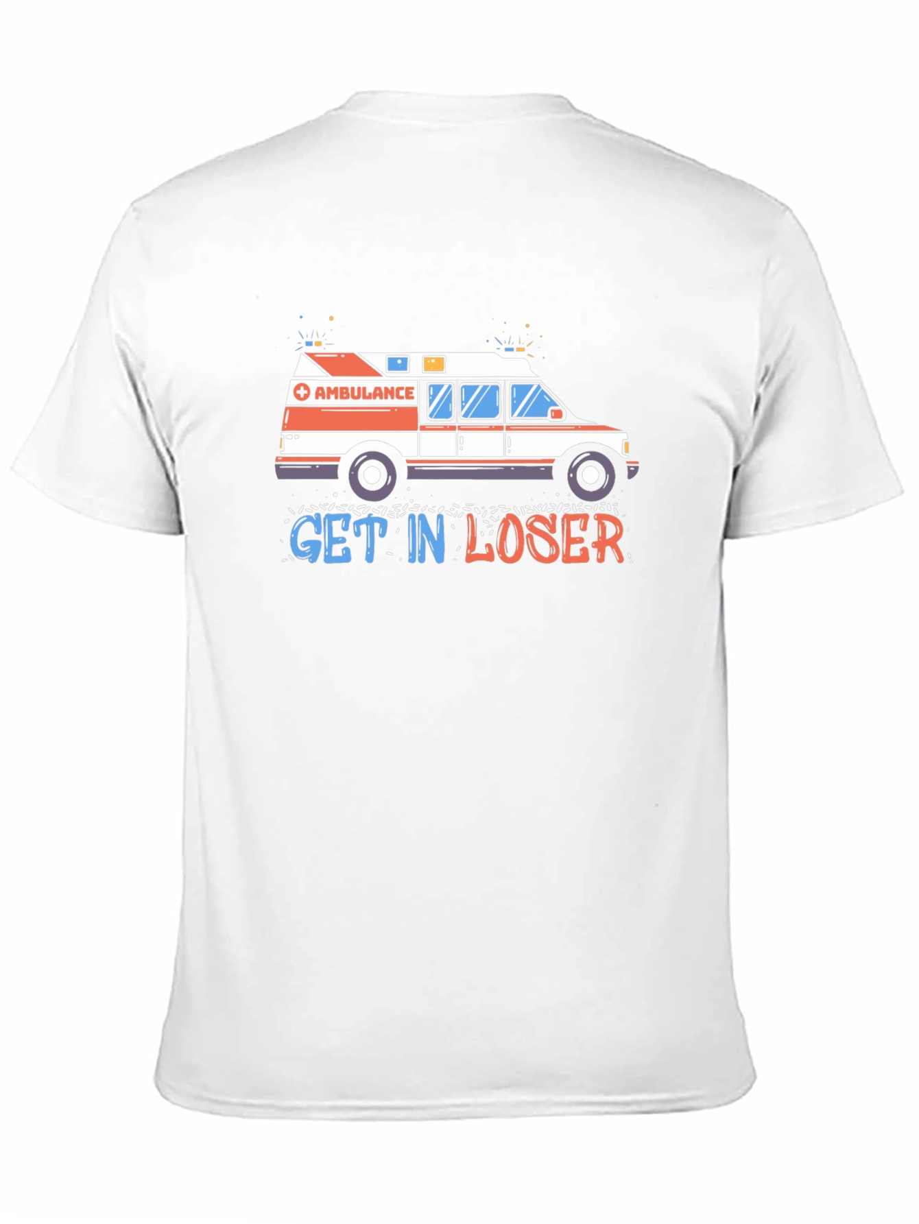Black Get in Loser Ambulance Tee view 11