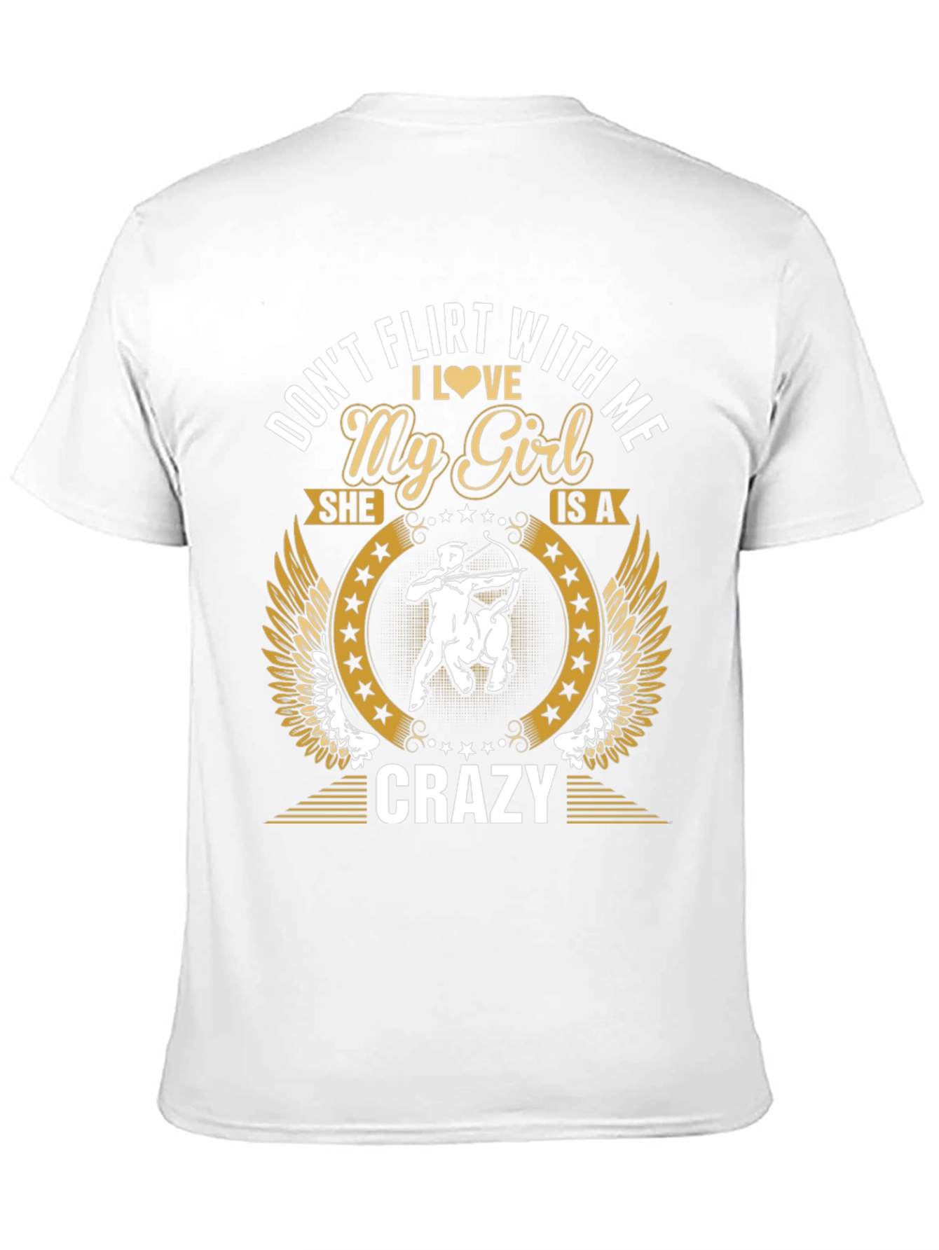 Black Don't Flirt With Me Crazy Girl T-Shirt view 11