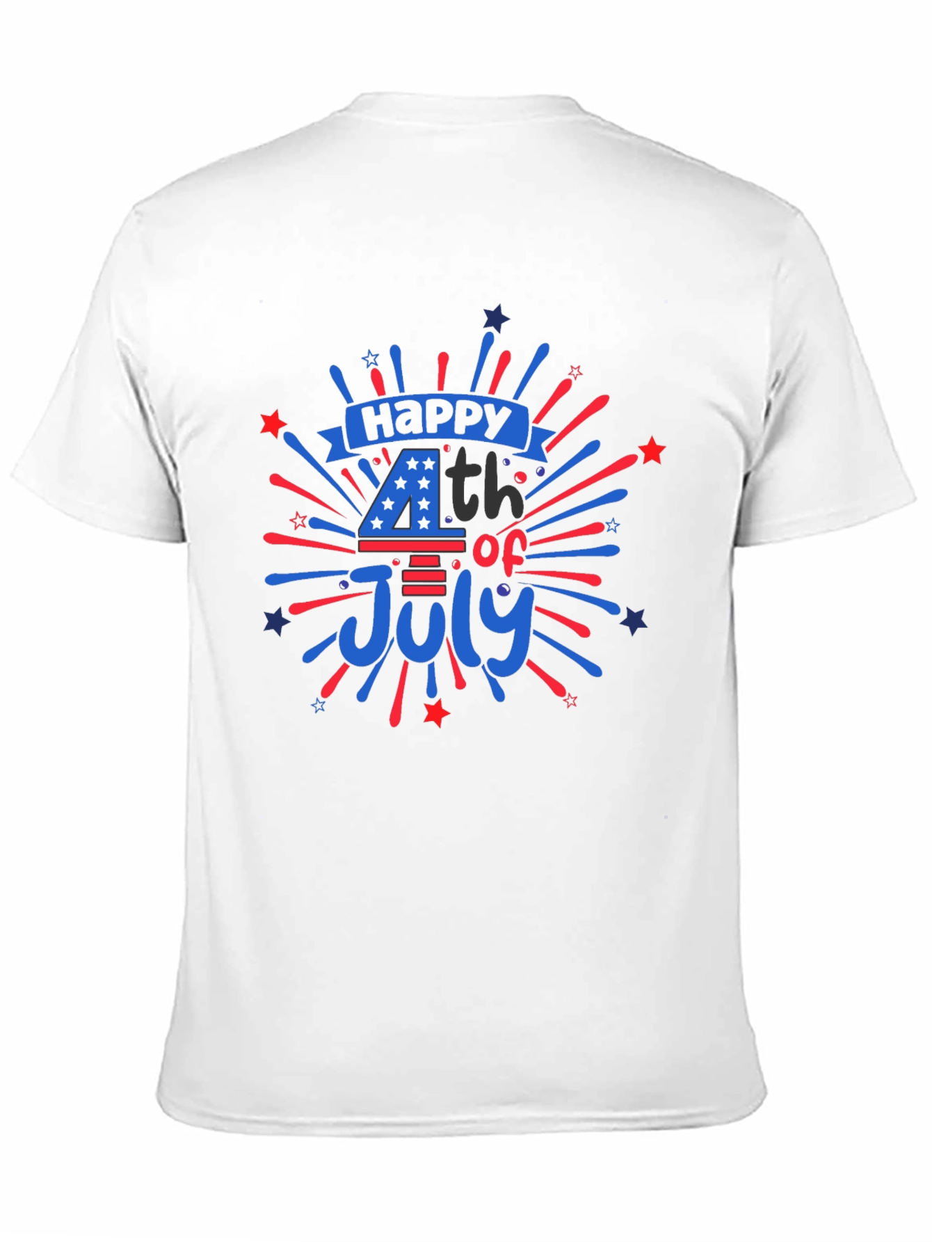Black Happy 4th of July Graphic T-Shirt view 11