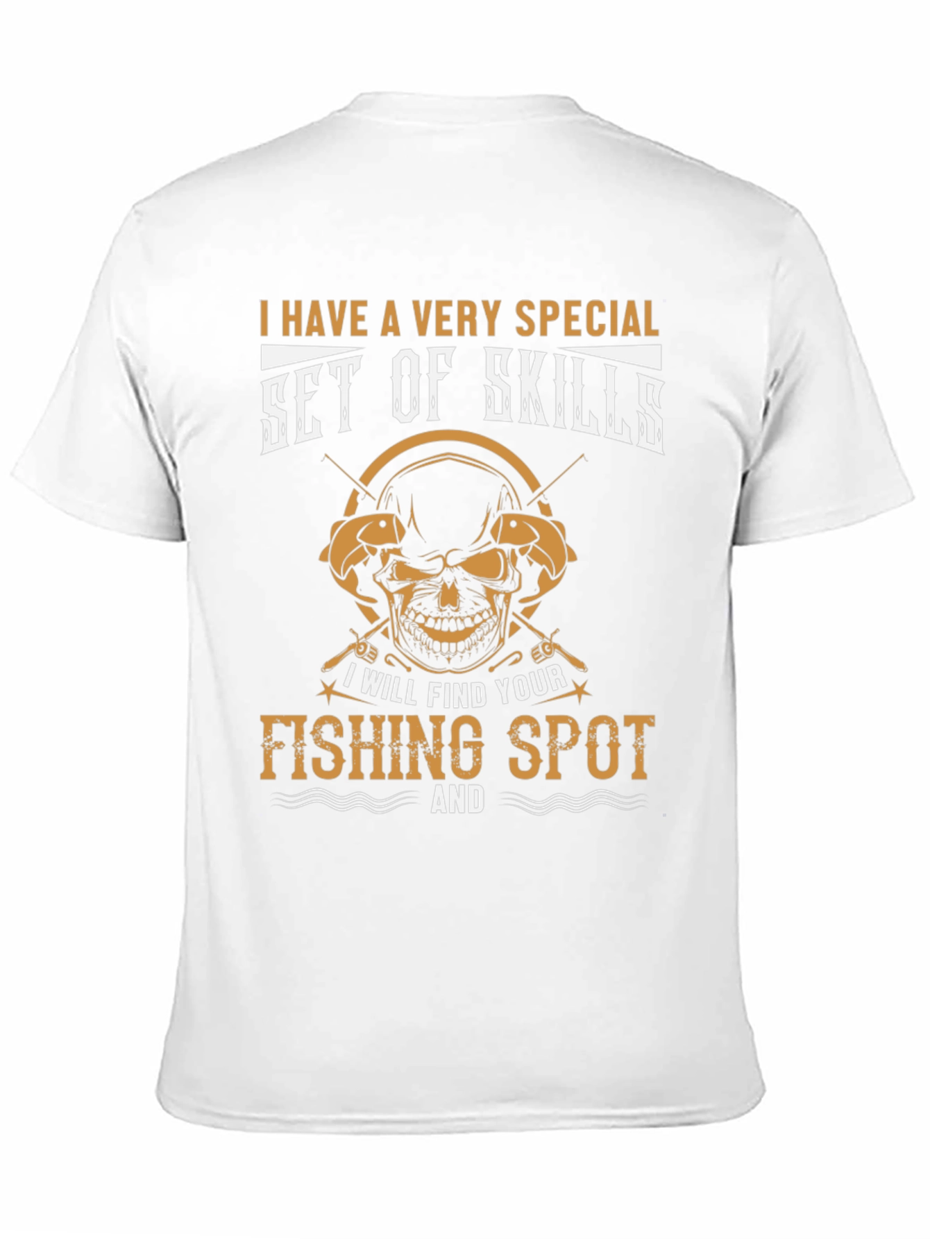 Black Funny Fishing T-Shirt - "Set of Skills" Tee view 11