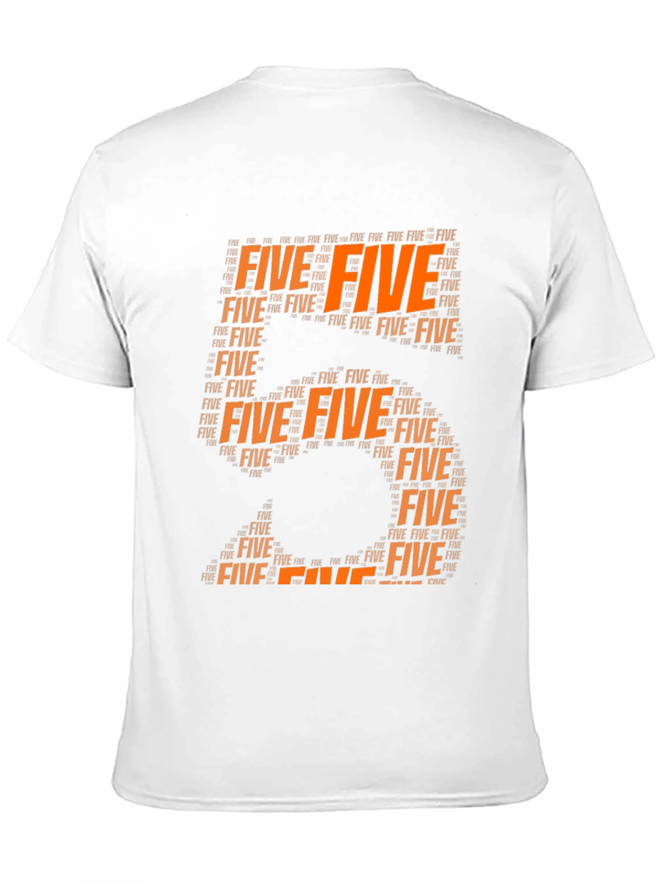 Black Five Typography Graphic Tee - Stylish Number T-Shirt view 11