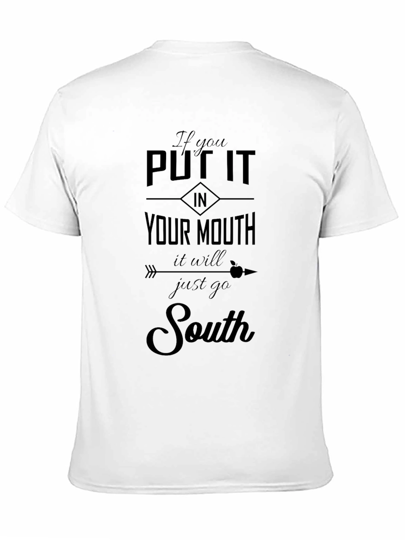 Black Funny "Put It In Your Mouth" Graphic Tee view 11