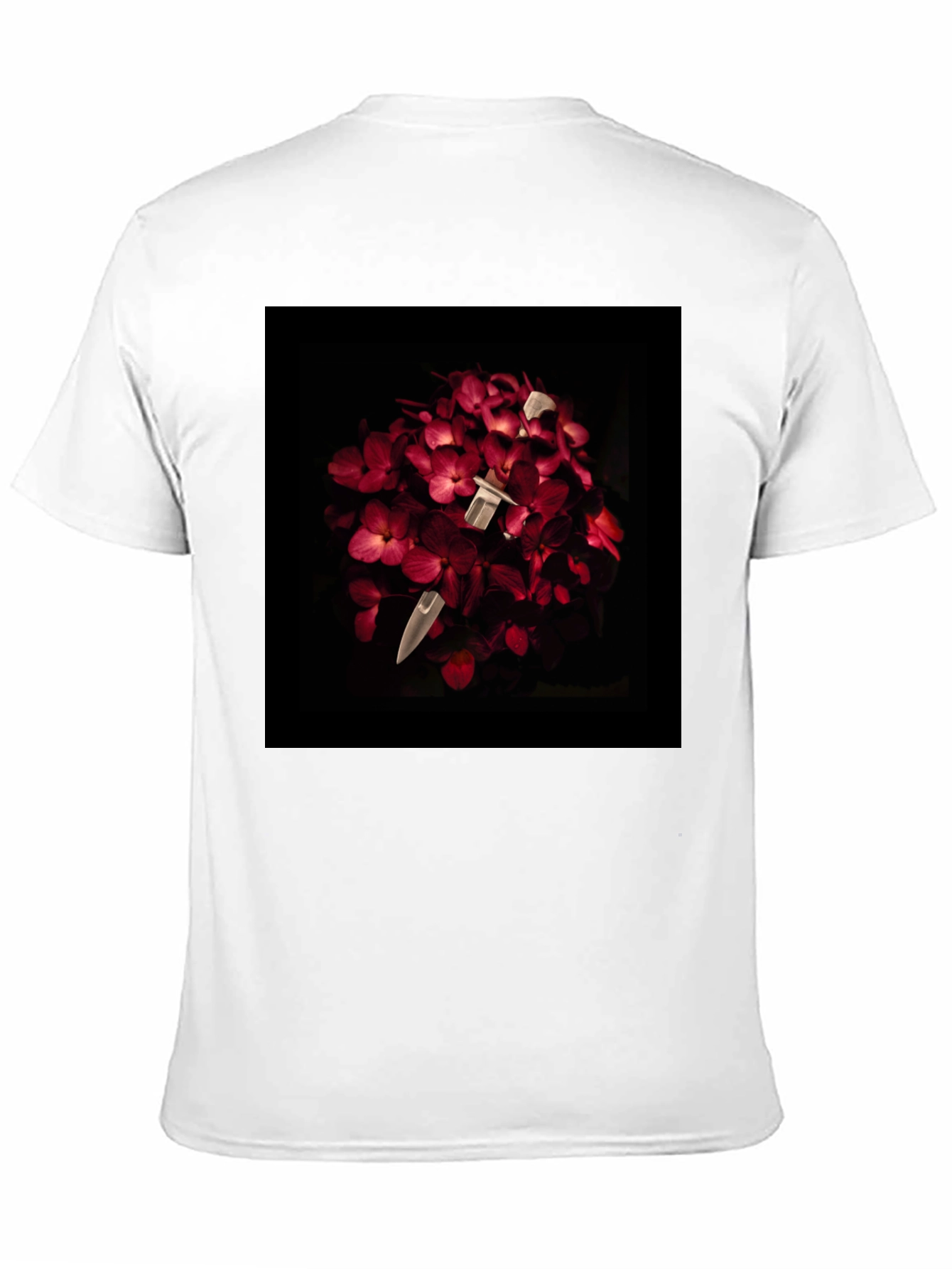 Black Floral Dagger Tee - Edgy & Unique Style view 11
