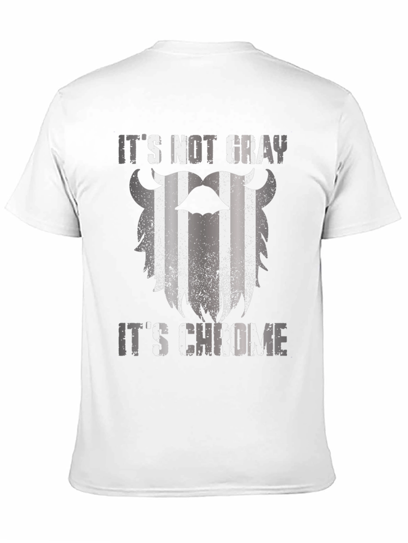 Black It's Not Gray It's Chrome Graphic T-Shirt view 11