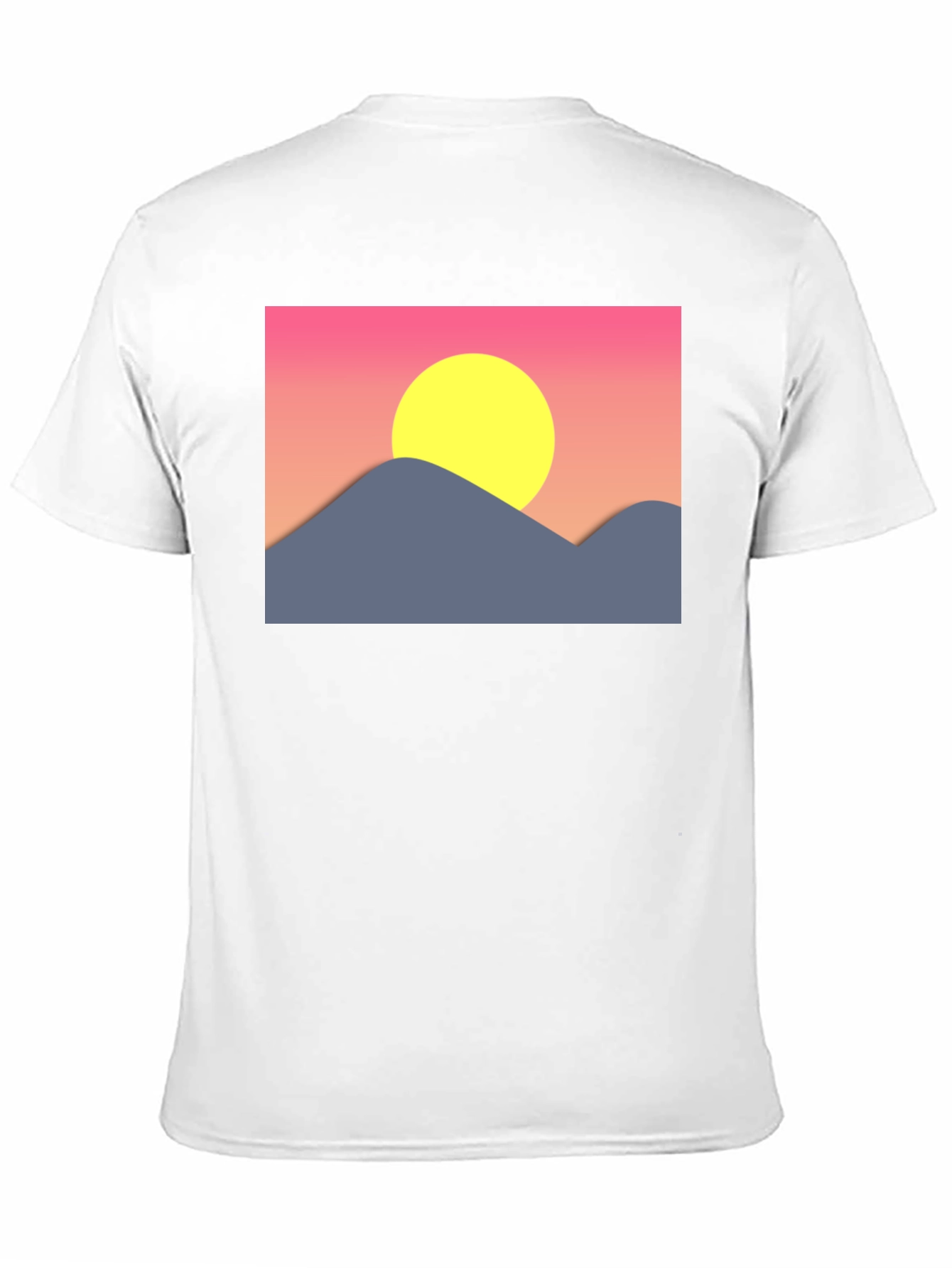 Black Sunset Mountain Graphic Tee - Black Cotton Blend view 11