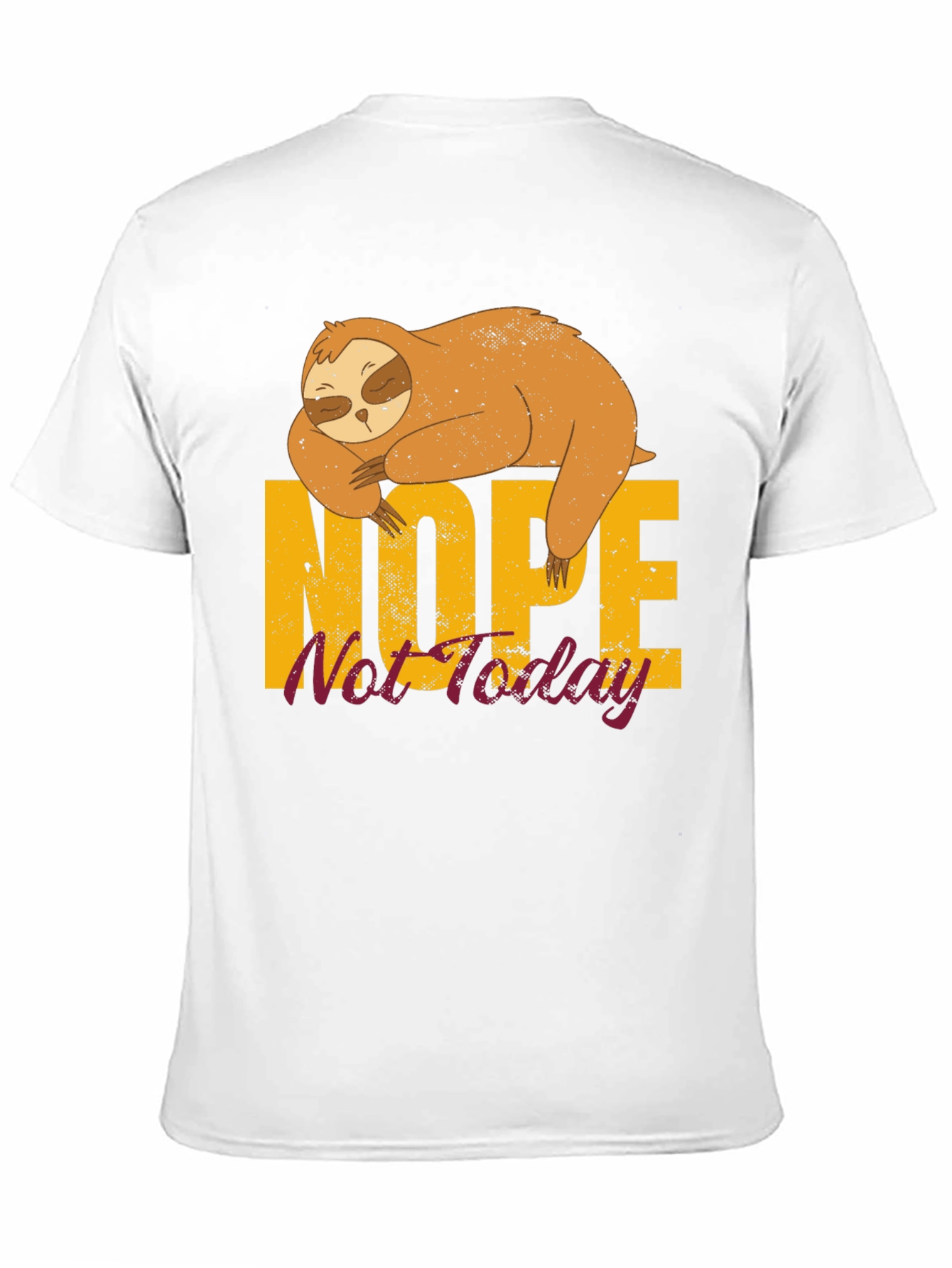 Black Nope Not Today Sloth Graphic Tee - Unisex view 11
