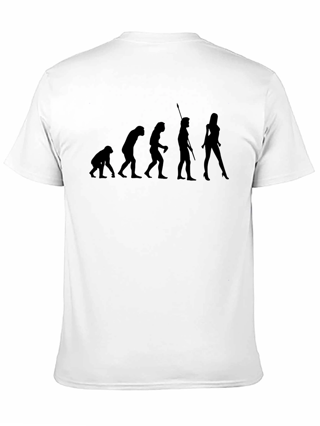 Black Evolution of Man T-Shirt - Funny Graphic Tee view 11