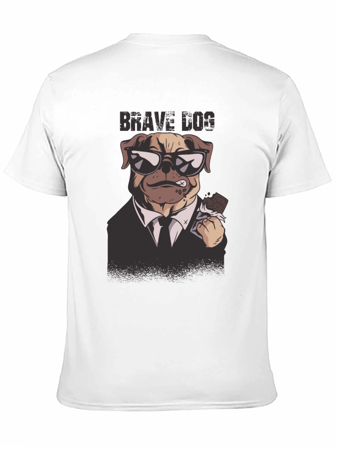 Black Brave Dog Graphic Tee - Cool Canine Design view 11