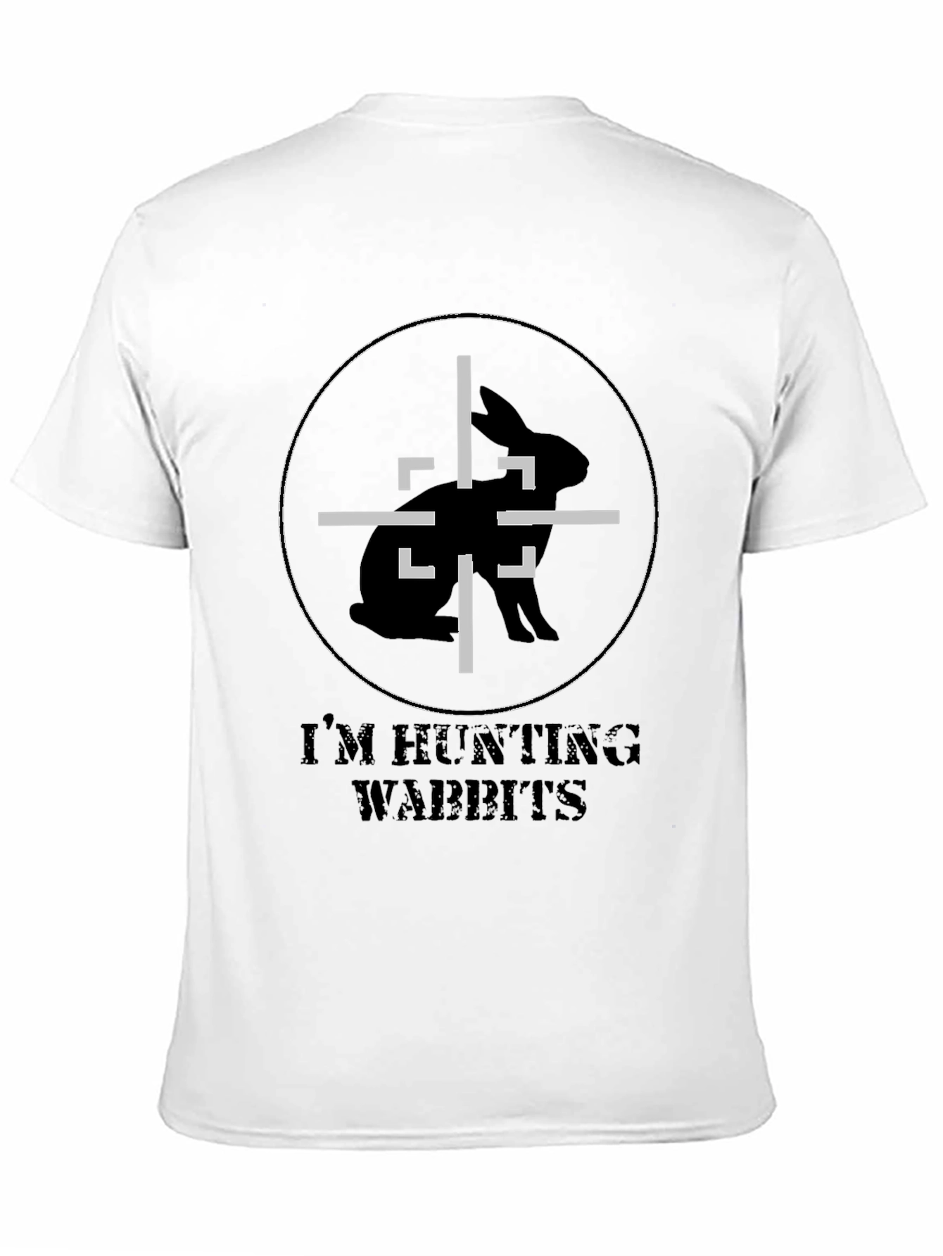 Black I'm Hunting Wabbits Graphic T-Shirt view 11