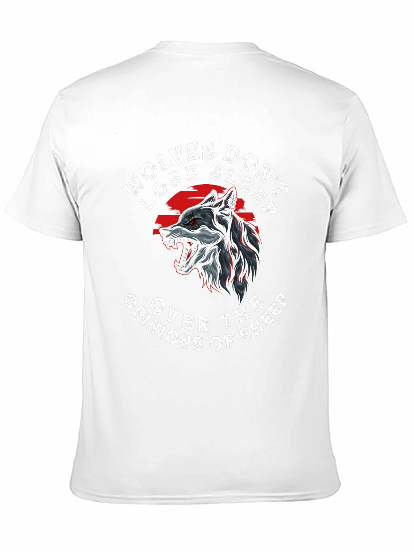 Black Wolves Don't Lose Sleep Graphic Tee - Black view 11