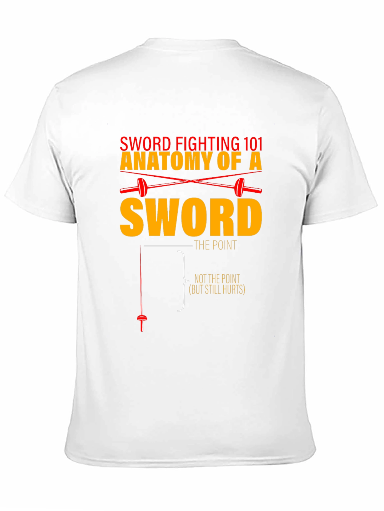 Black Sword Fighting Anatomy T-Shirt view 11