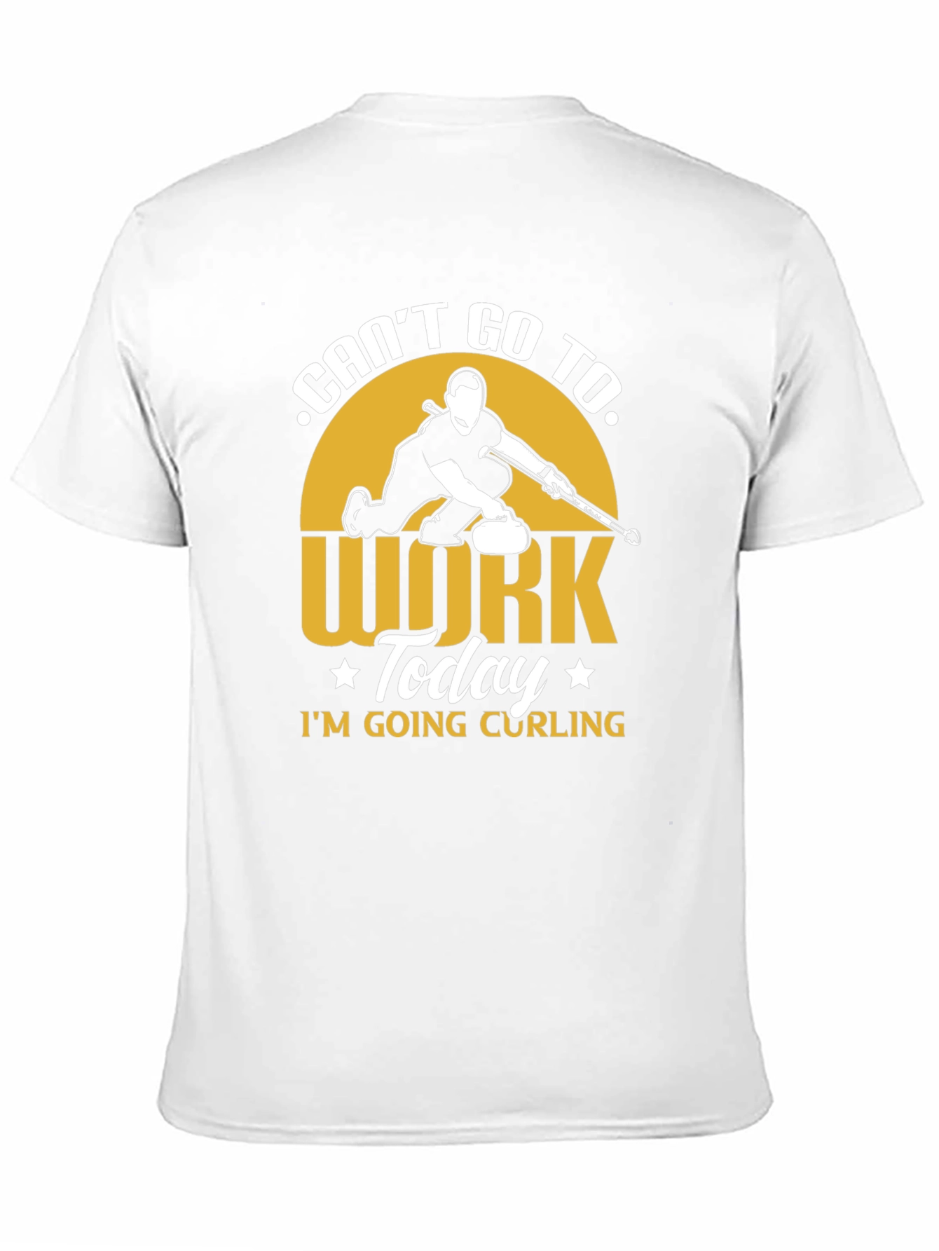 Black Can't Go To Work I'm Going Curling T-Shirt view 11