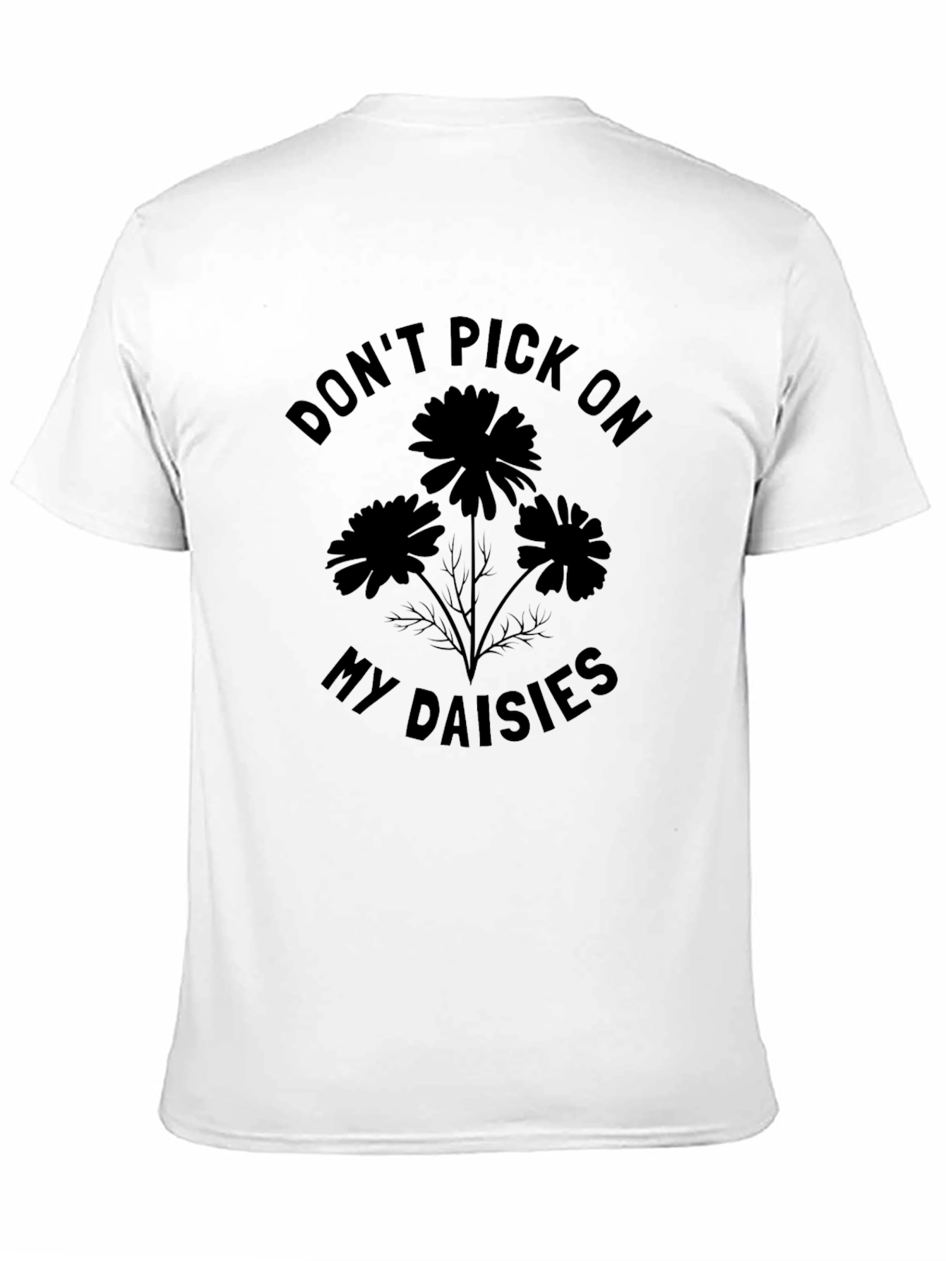 Black Don't Pick On My Daisies Graphic Tee - Black view 11