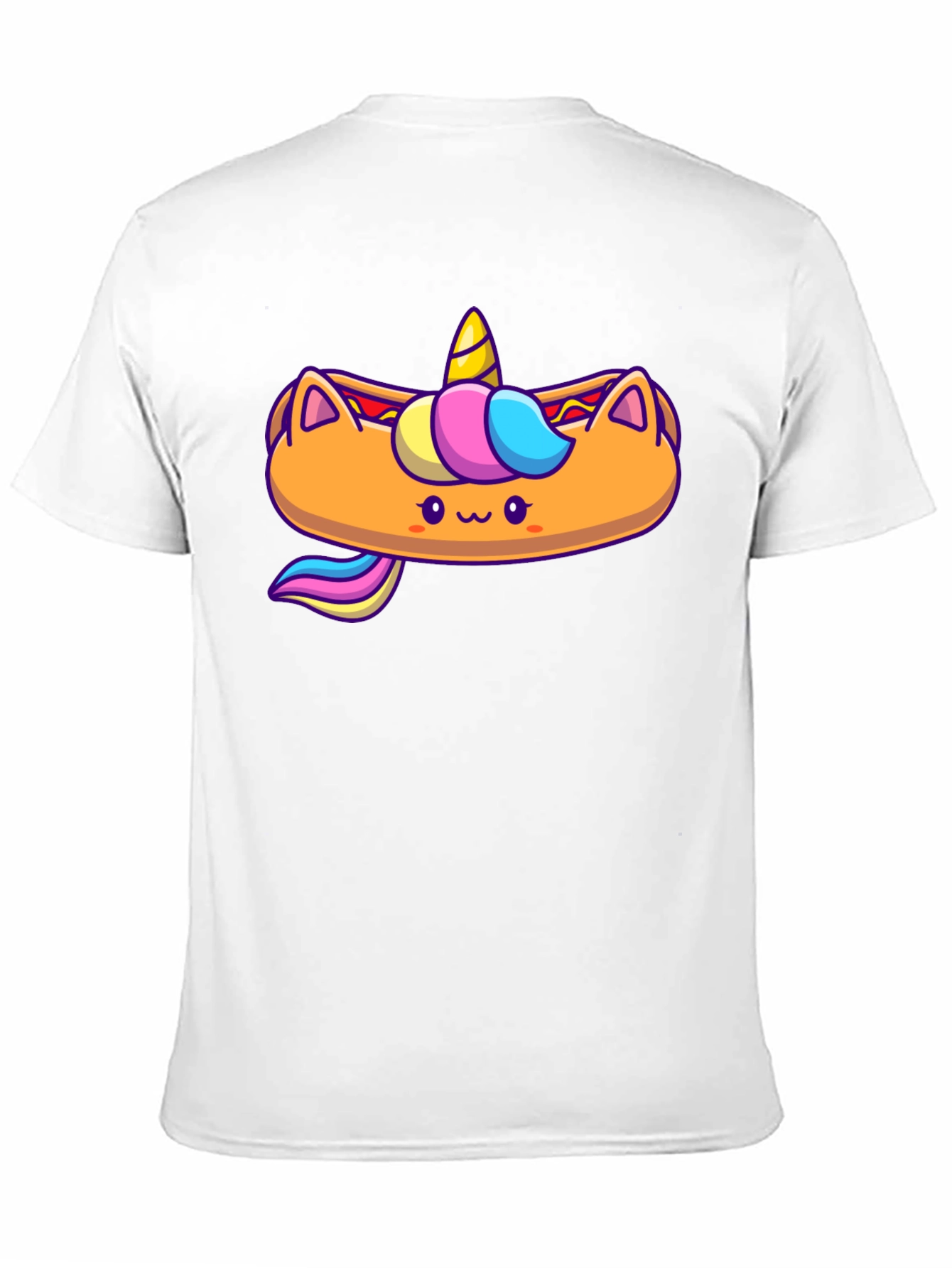 Black Unicorn Hotdog Graphic Tee - Men's Black T-Shirt view 11