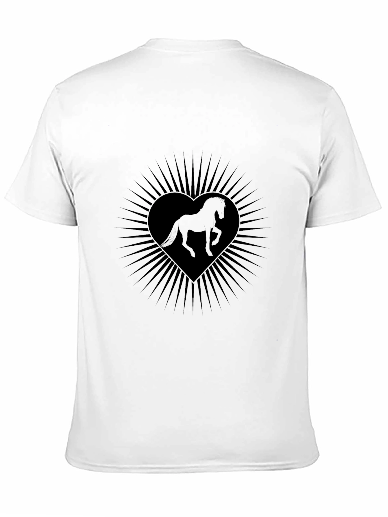 Black Horse Heart Tee - Stylish Graphic T-Shirt view 11