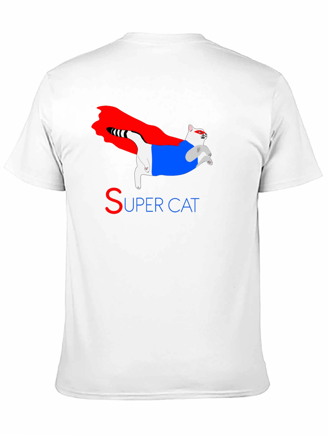 Black Super Cat Graphic Tee - Black Cotton Blend T-Shirt view 11