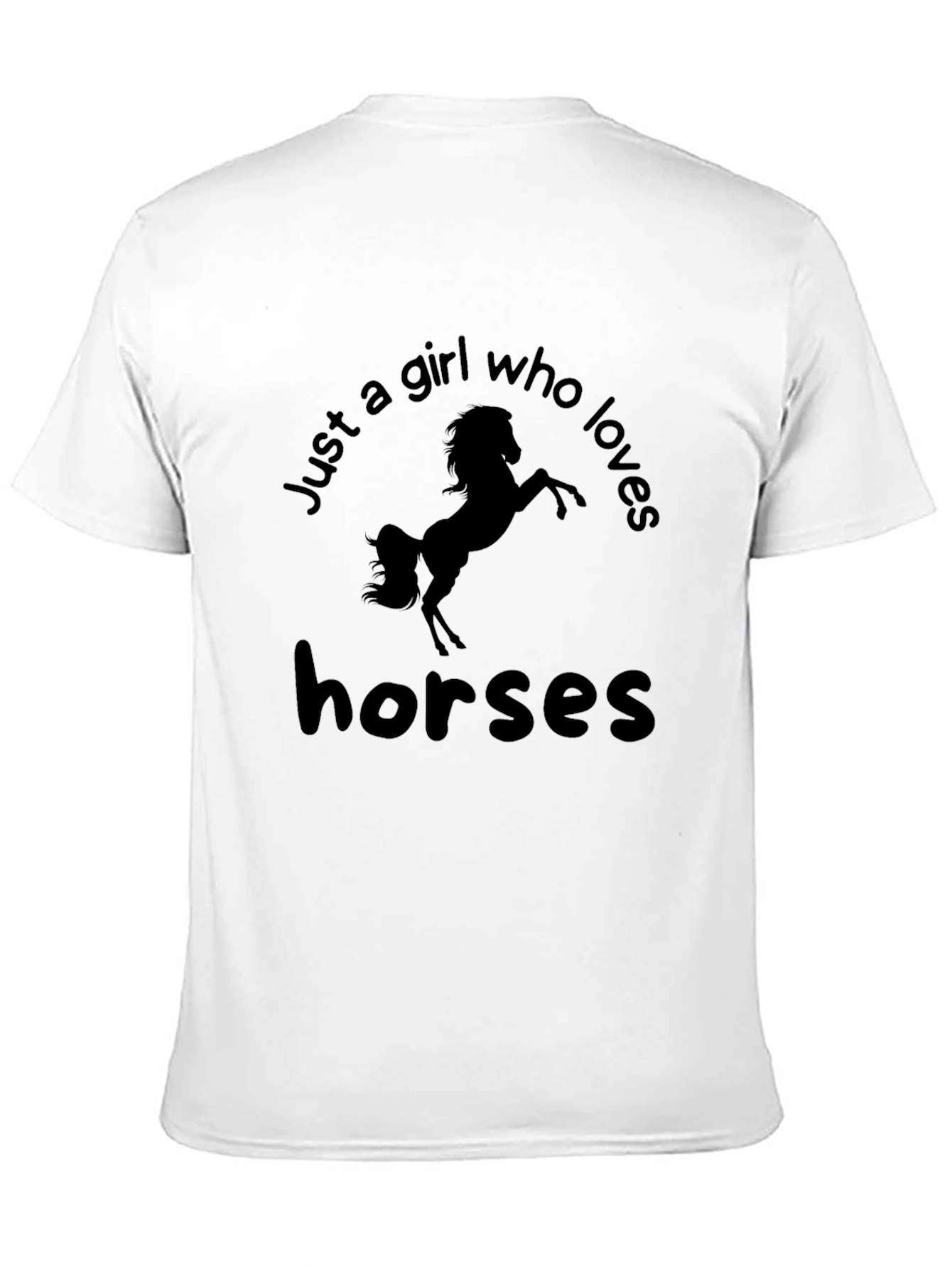 Black Girl Who Loves Horses Black Graphic Tee view 11