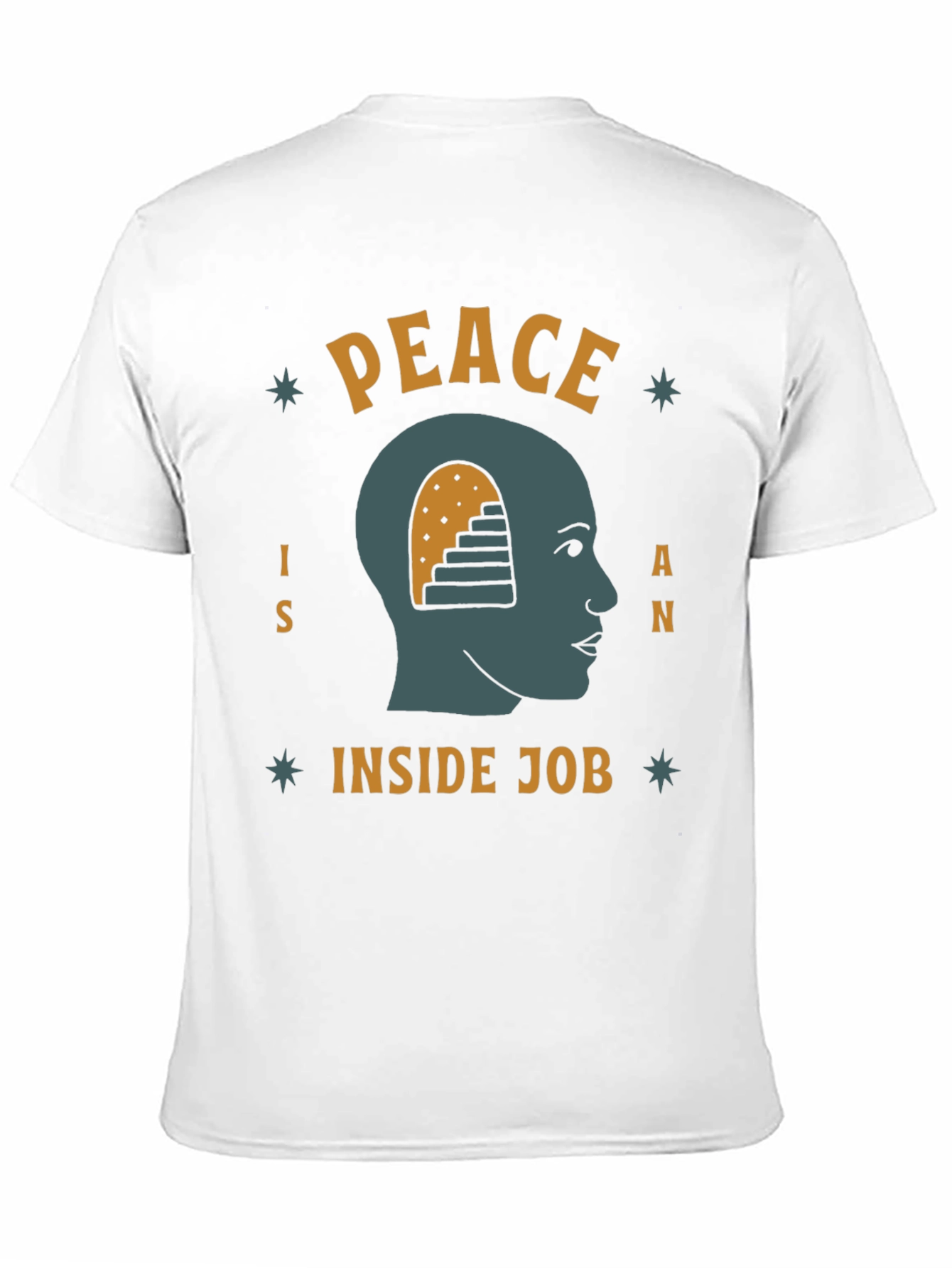 Black Peace Inside Job T-Shirt Graphic Tee view 11