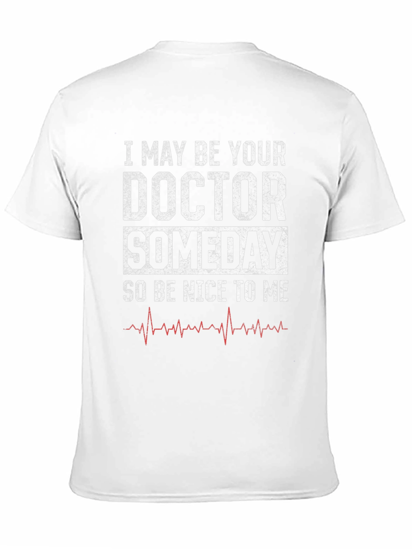 Black Future Doctor T-Shirt - "Be Nice to Me!" Design view 11