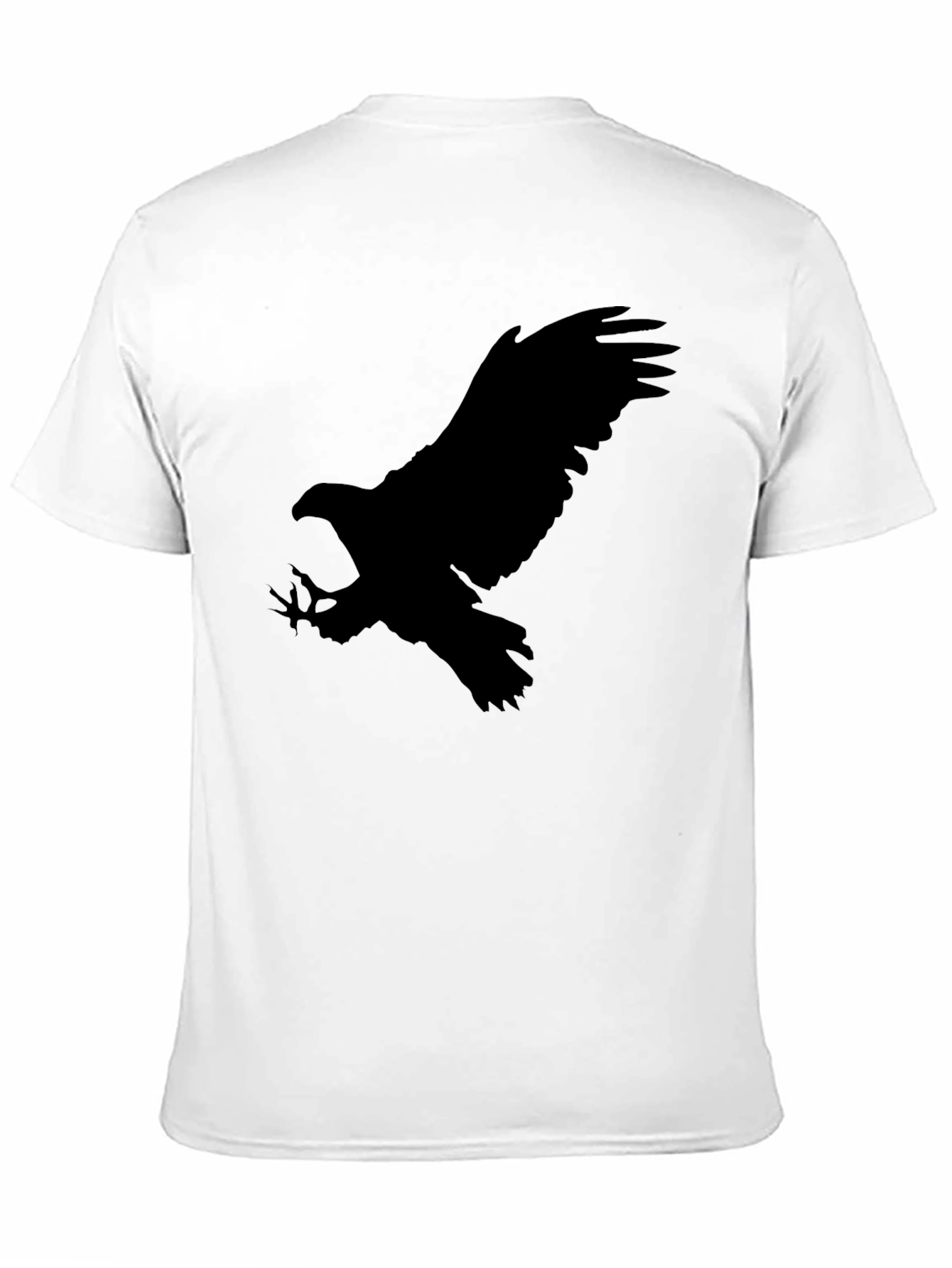 Black Eagle Silhouette Black Graphic Tee view 11