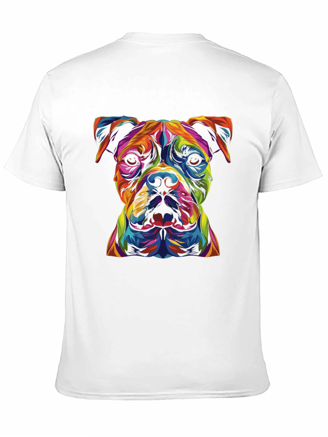 Black Colorful Dog Graphic Black T-Shirt view 11