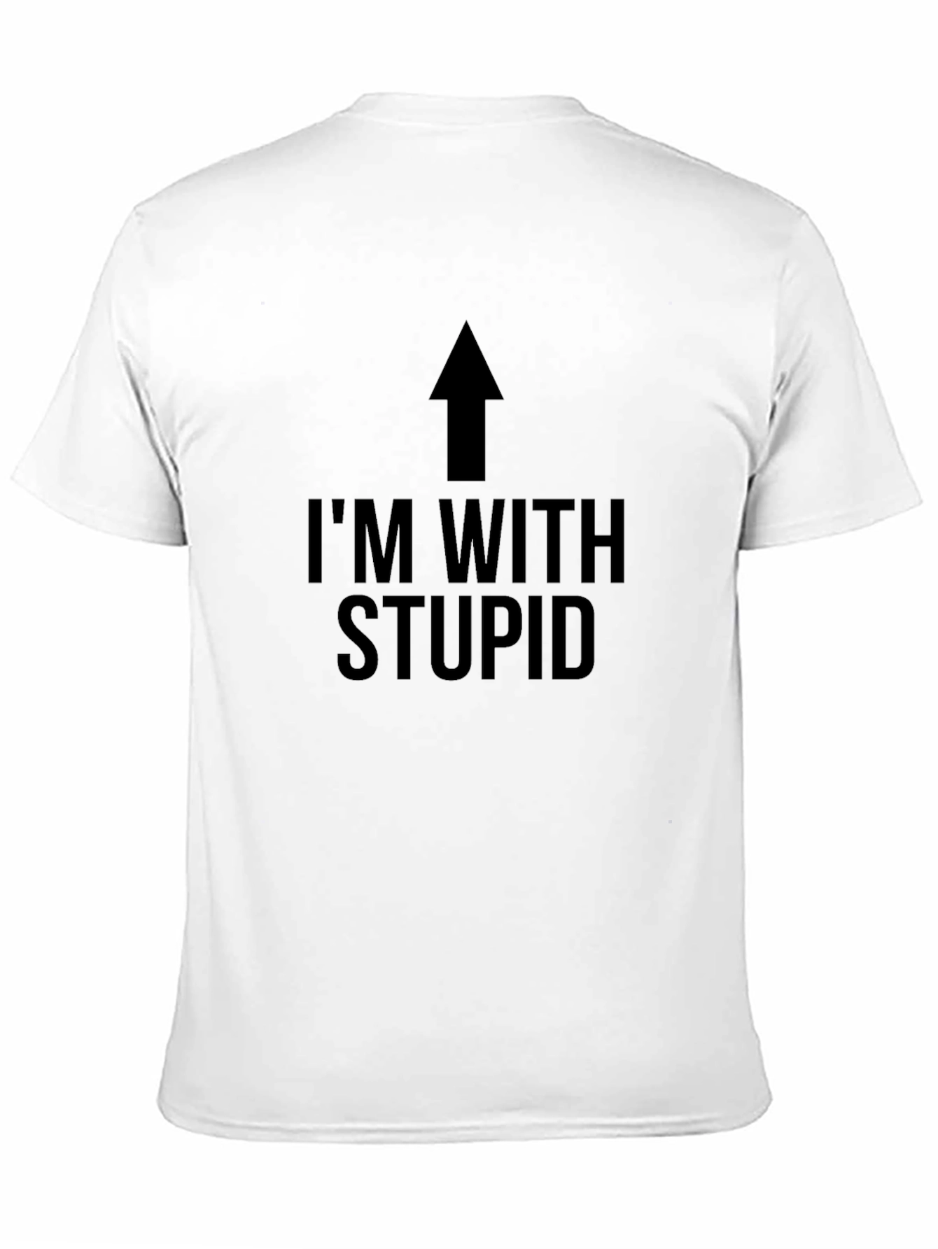 Black I'm With Stupid T-Shirt - Novelty Humor Tee view 11