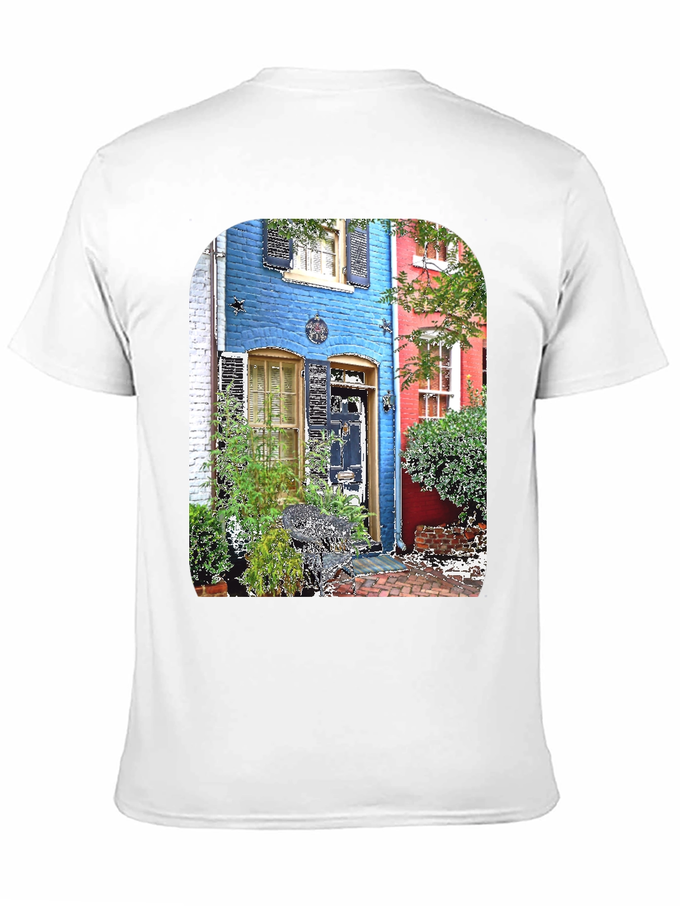 Black Colorful Townhouse T-Shirt view 11