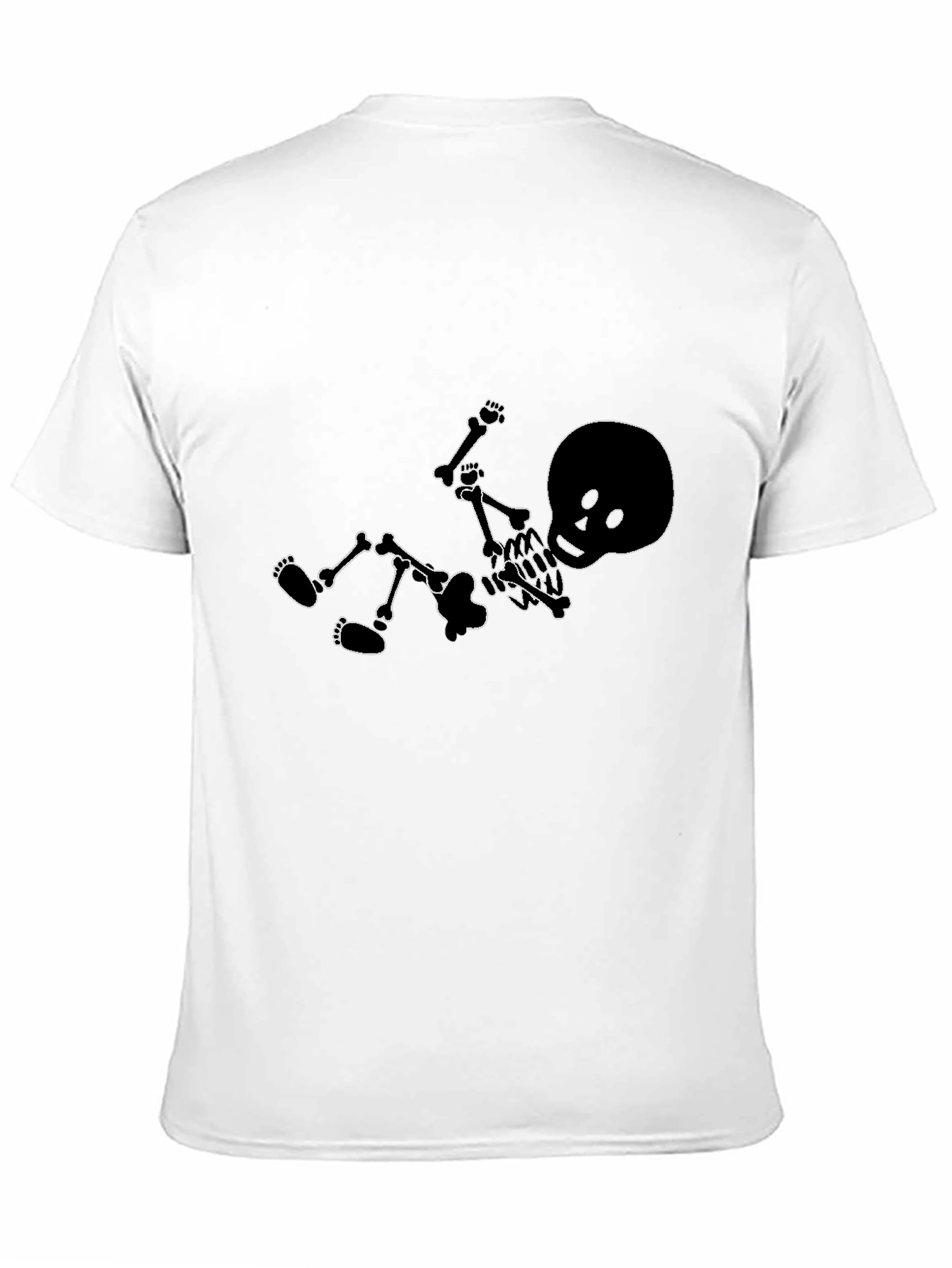 Black Skeleton Baby Graphic Tee - Black view 11