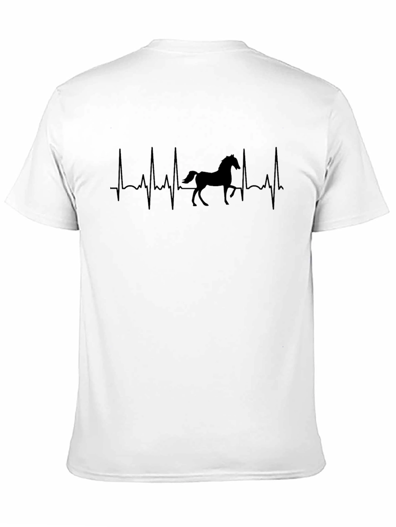 Black Horse Heartbeat T-Shirt - Equestrian Lover Tee view 11