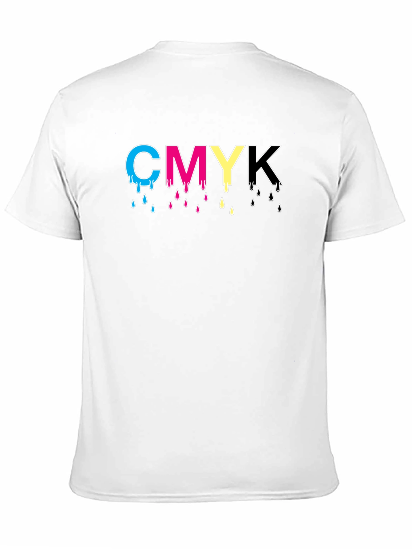 Black CMYK Dripping Letters Graphic T-Shirt view 11