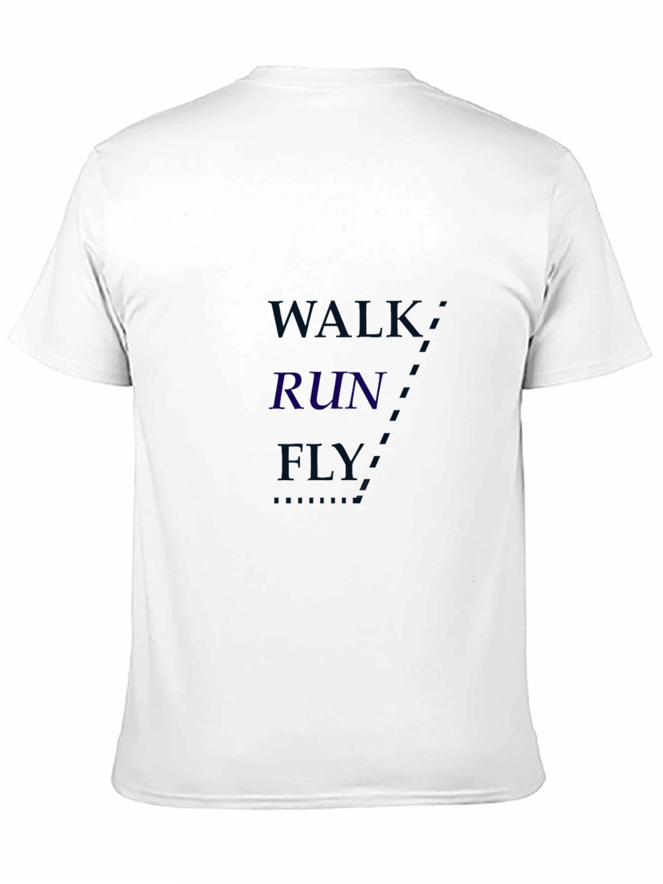 Black Walk, Run, Fly Graphic T-Shirt - Motivational Tee view 11
