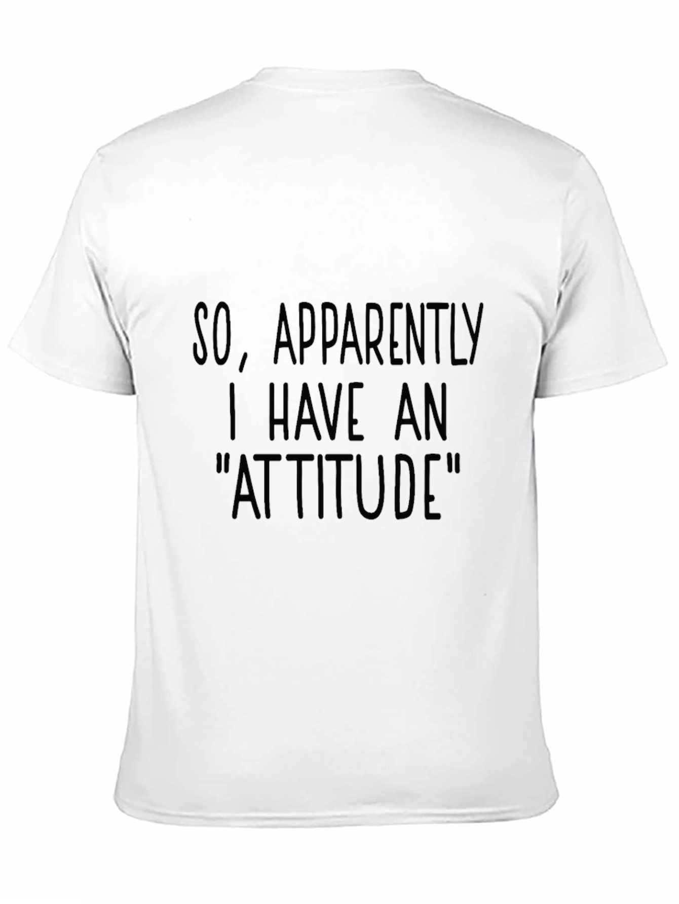Black Funny Attitude Graphic Tee - Unisex Black Cotton T-Shirt view 11