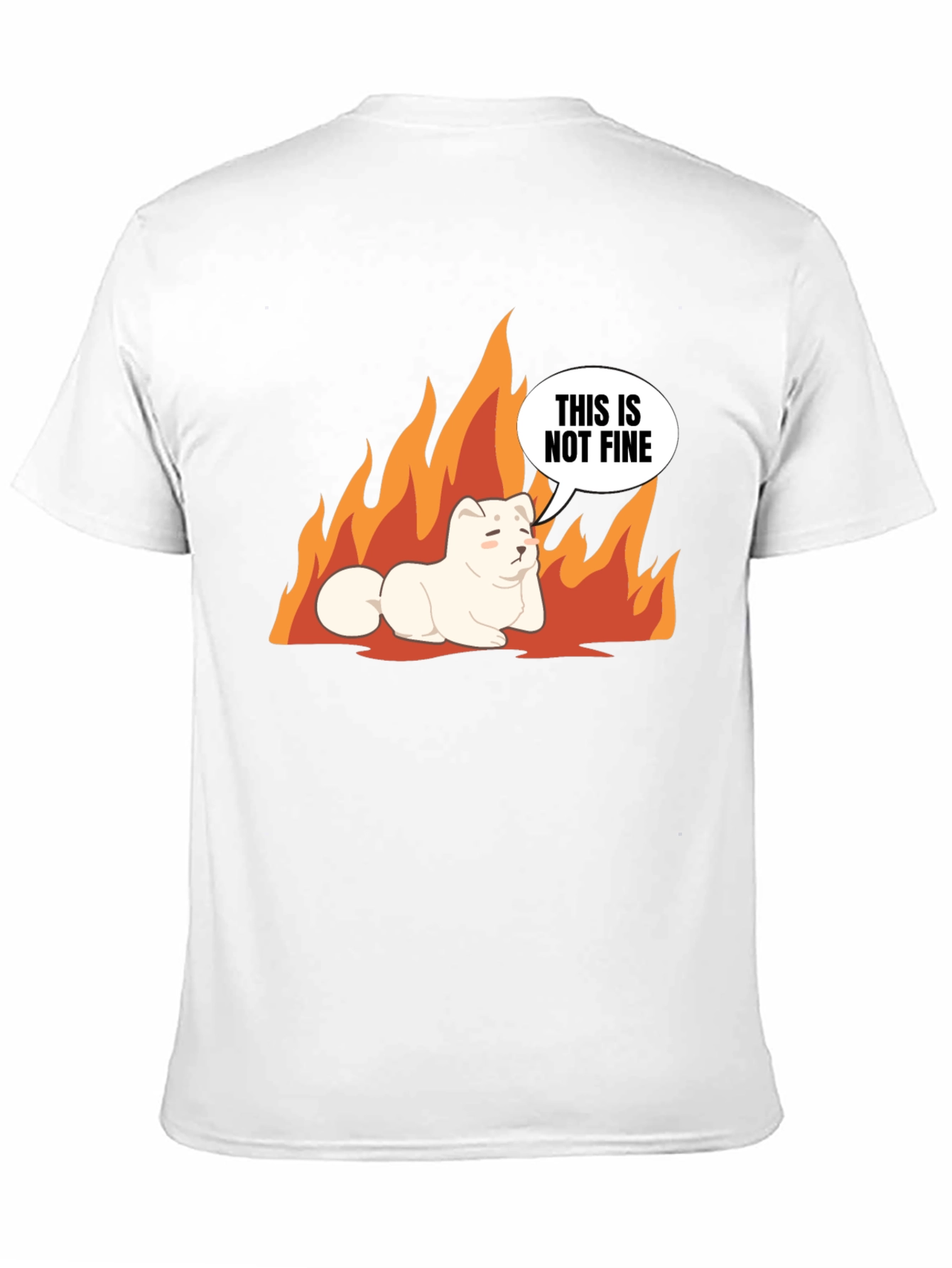 Black This Is Not Fine Dog Meme T-Shirt view 11