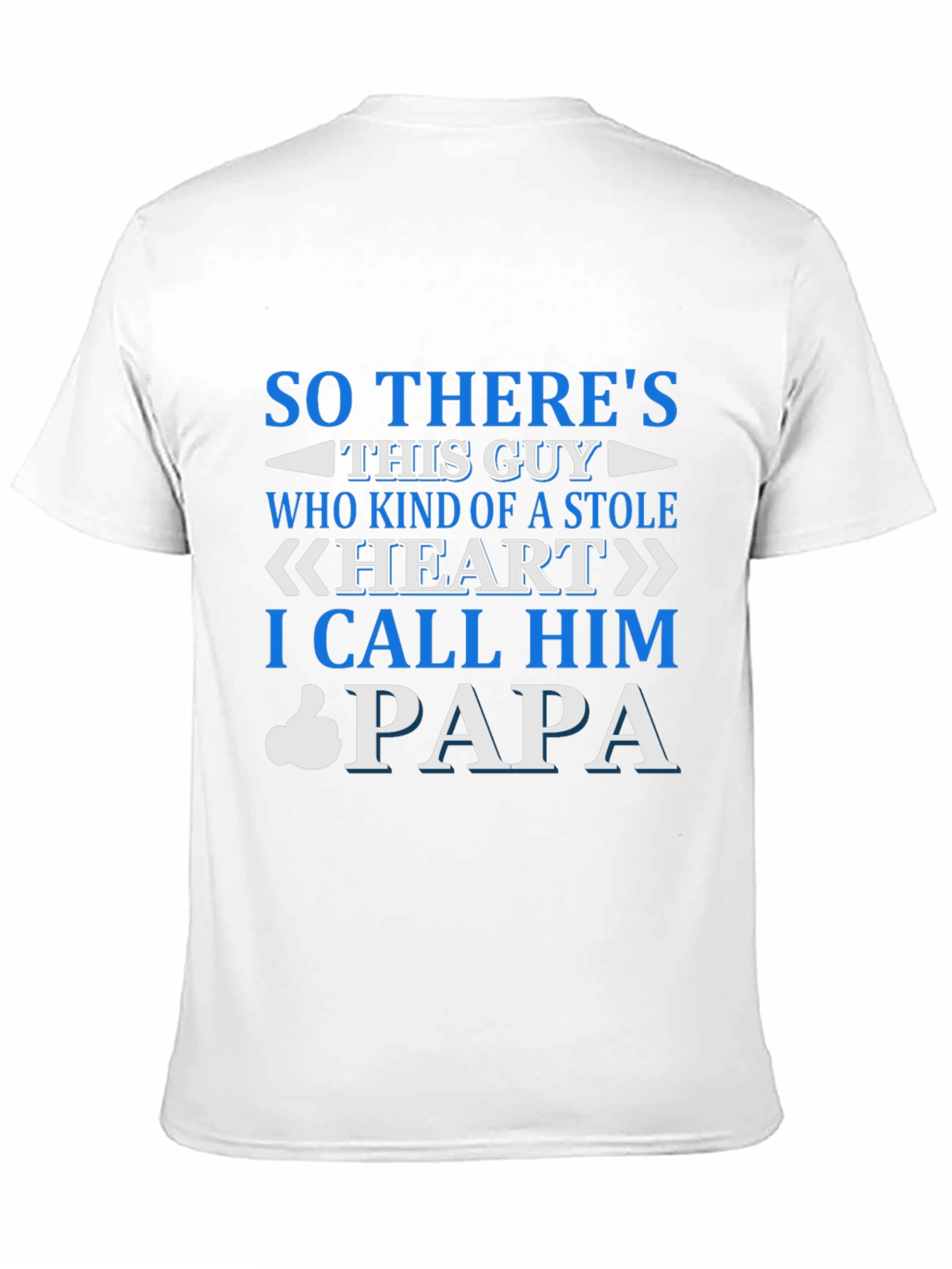 Black Papa Heart Stealer Men's Black Graphic T-Shirt view 11