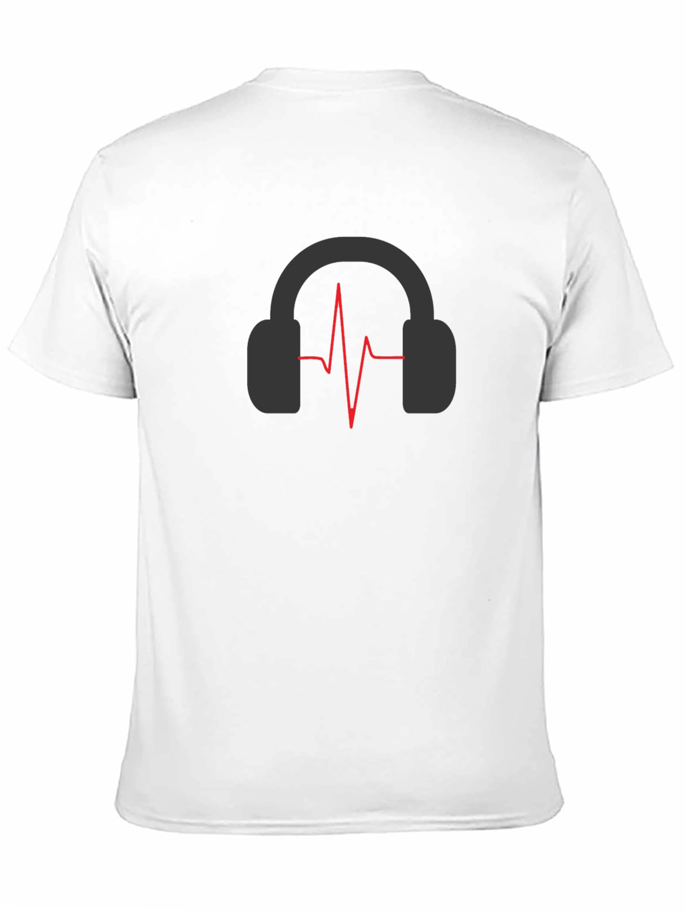 Black Headphones Pulse T-Shirt - Stylish Music Lover Tee view 11