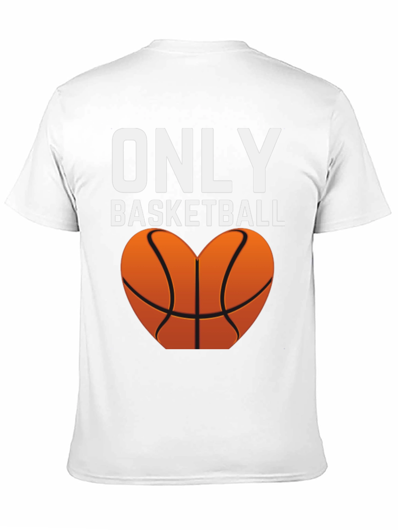 Black Only Basketball Heart Graphic Tee view 11