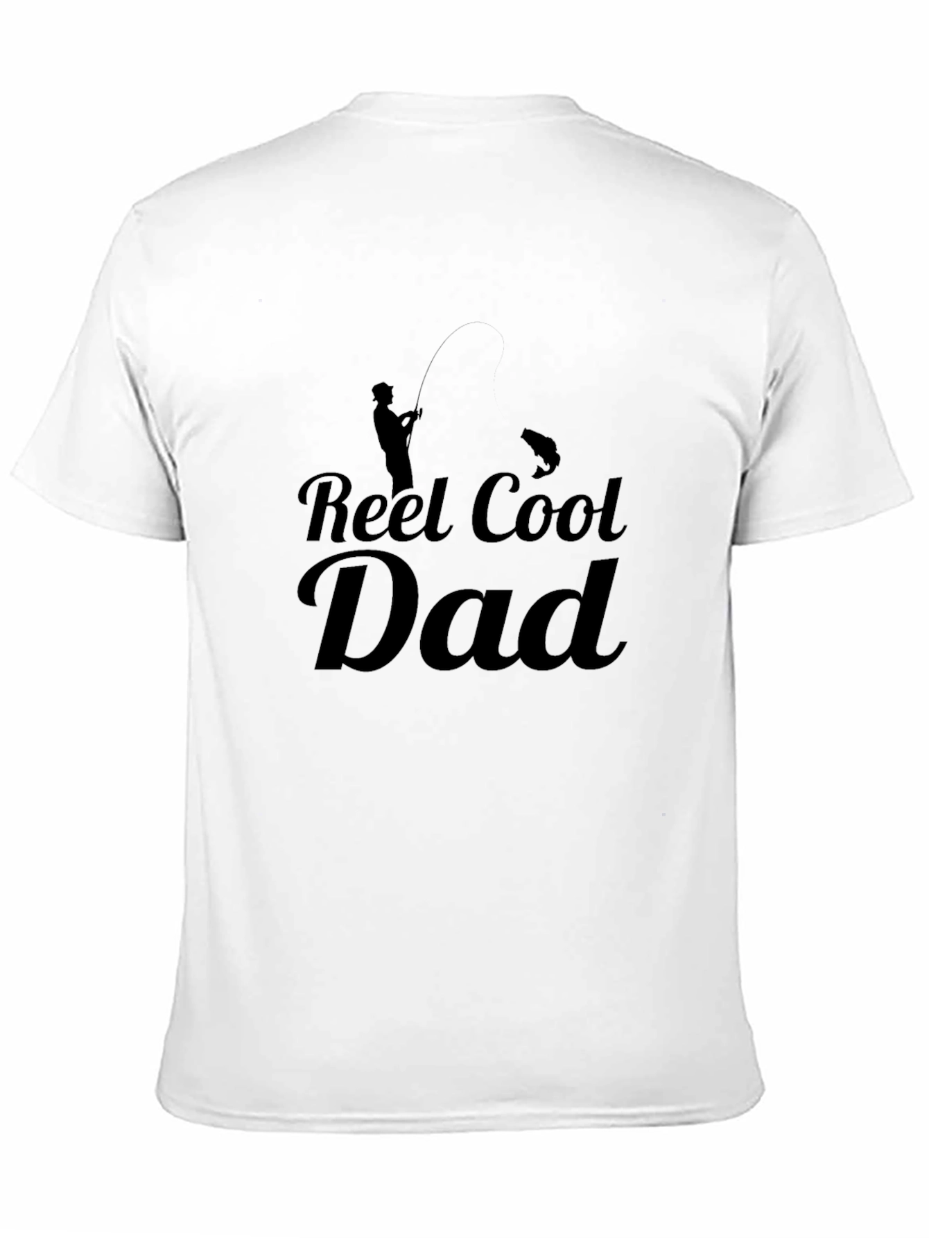 Black Reel Cool Dad Fishing T-Shirt - Black view 11