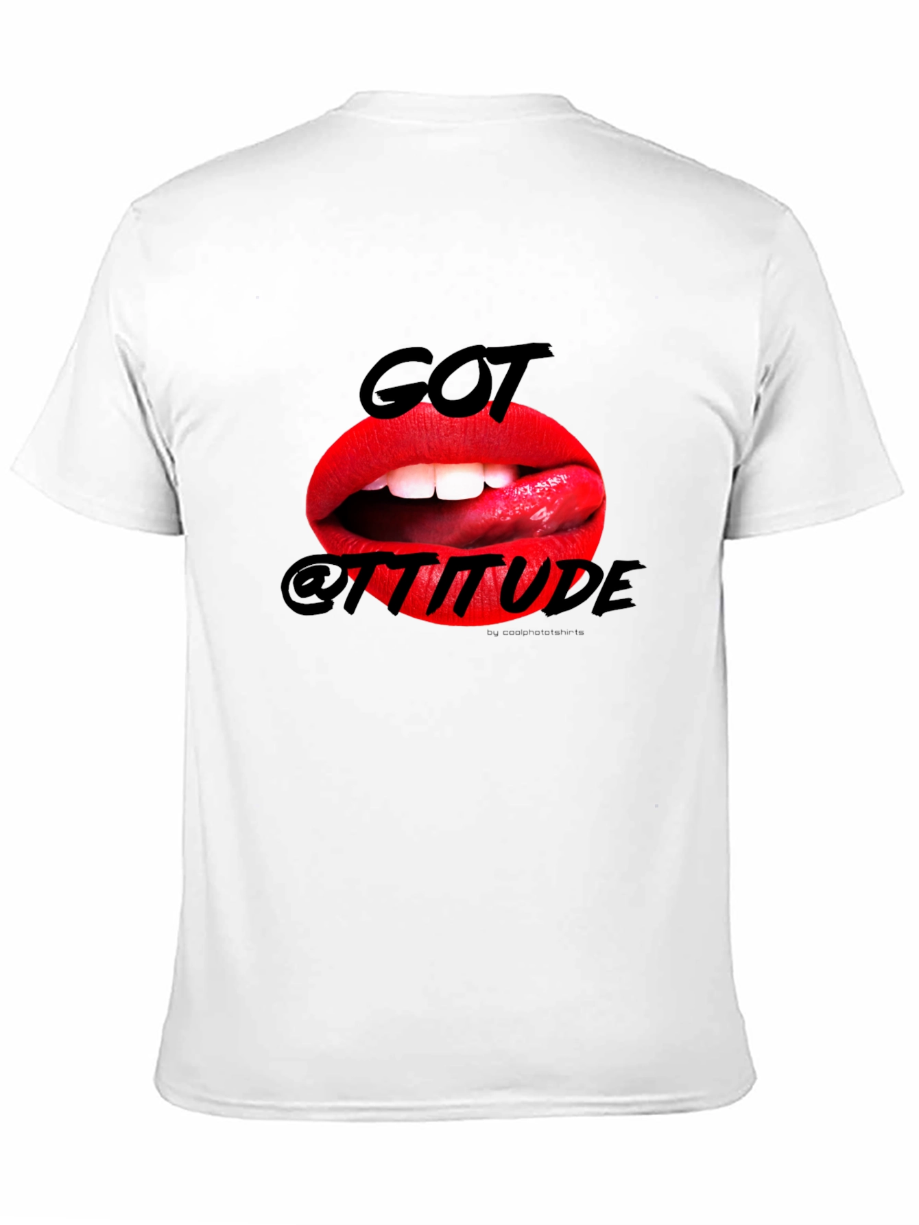 Black Got Attitude Graphic Print Men's Black T-Shirt view 11