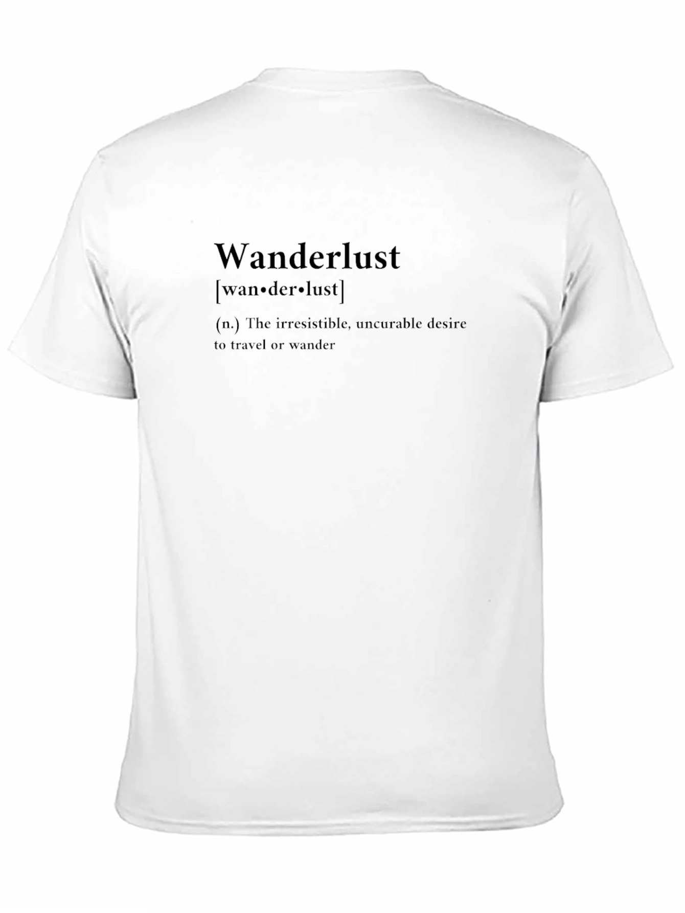 Black Wanderlust Definition Graphic Tee - Black view 11