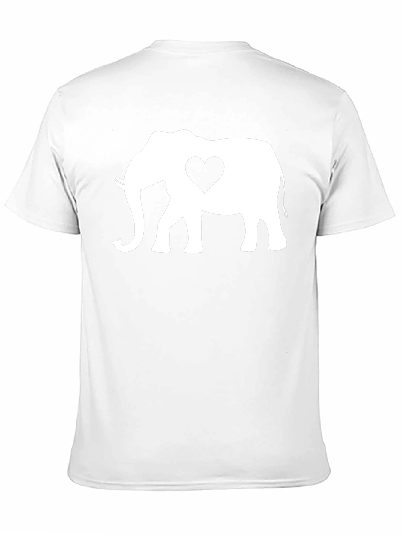 Black Elephant Heart Graphic Tee - Black Cotton Blend view 11