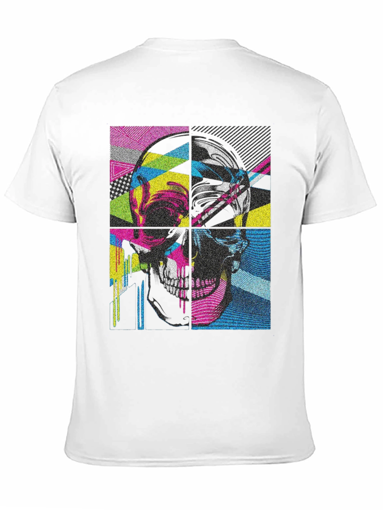 Black Pop Art Skull Graphic Tee - Black view 11