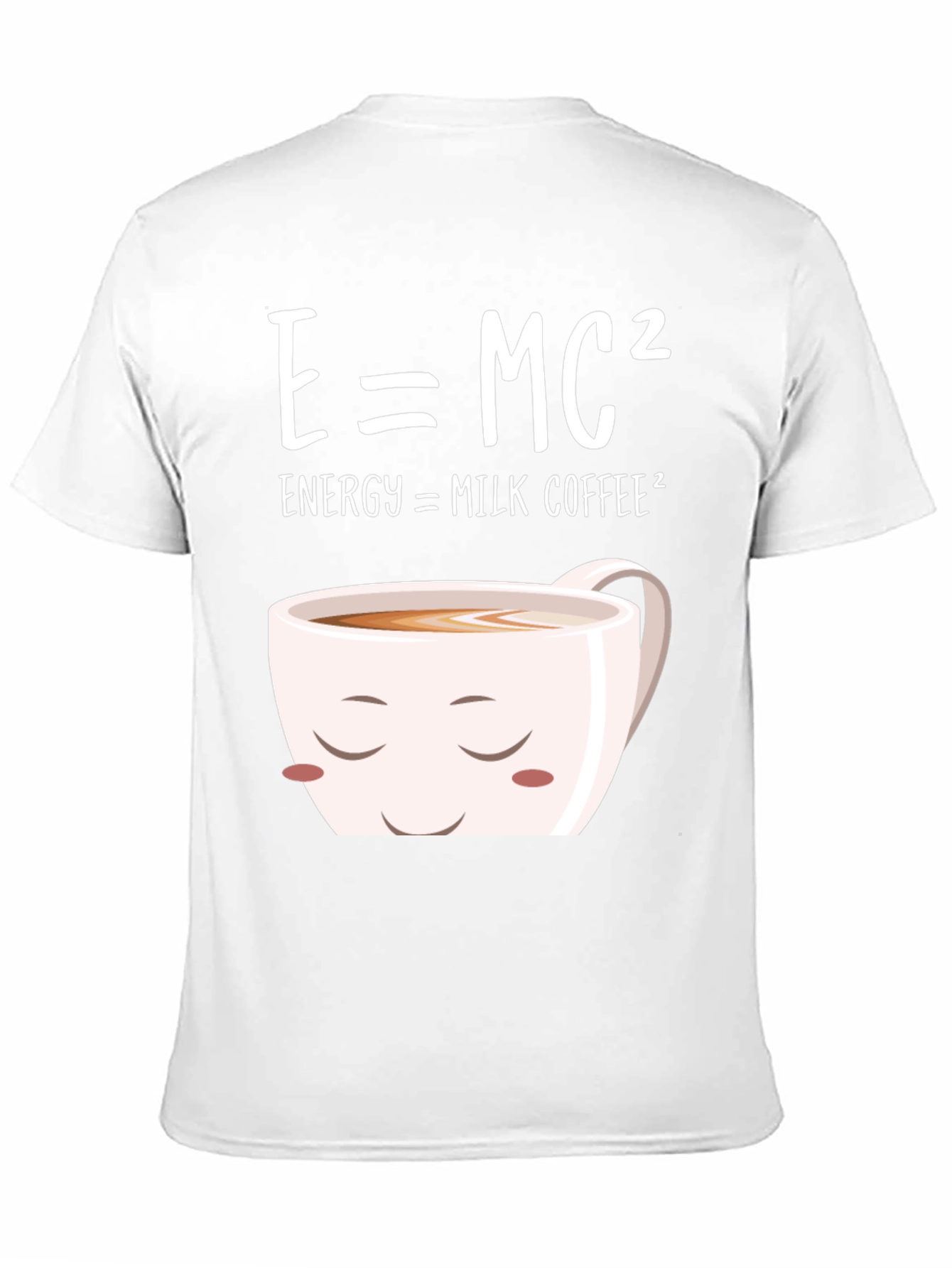 Black E=MC² Milk Coffee T-Shirt - Humorous Science Tee view 11