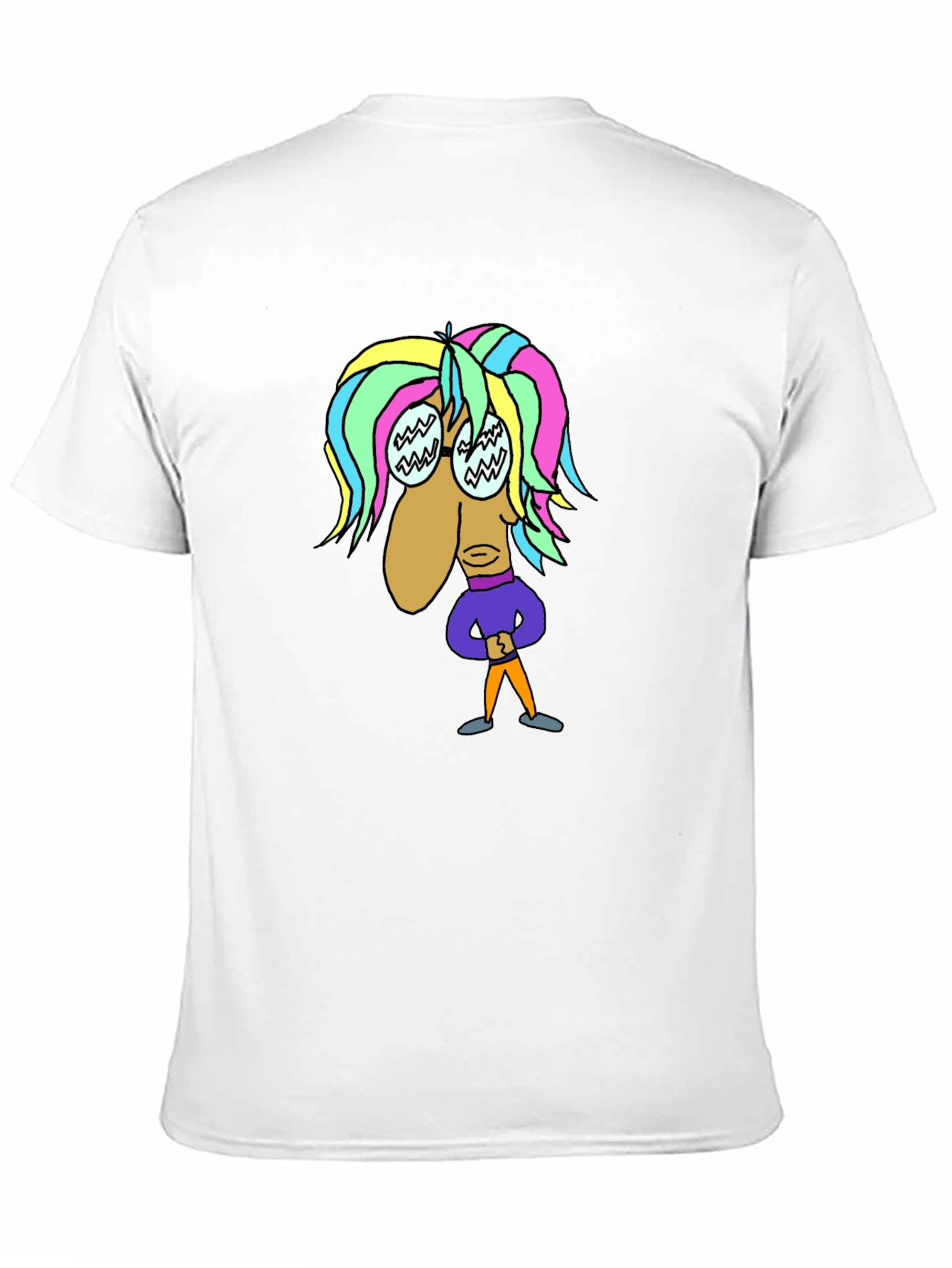 Black Cartoon Character Black T-Shirt view 11
