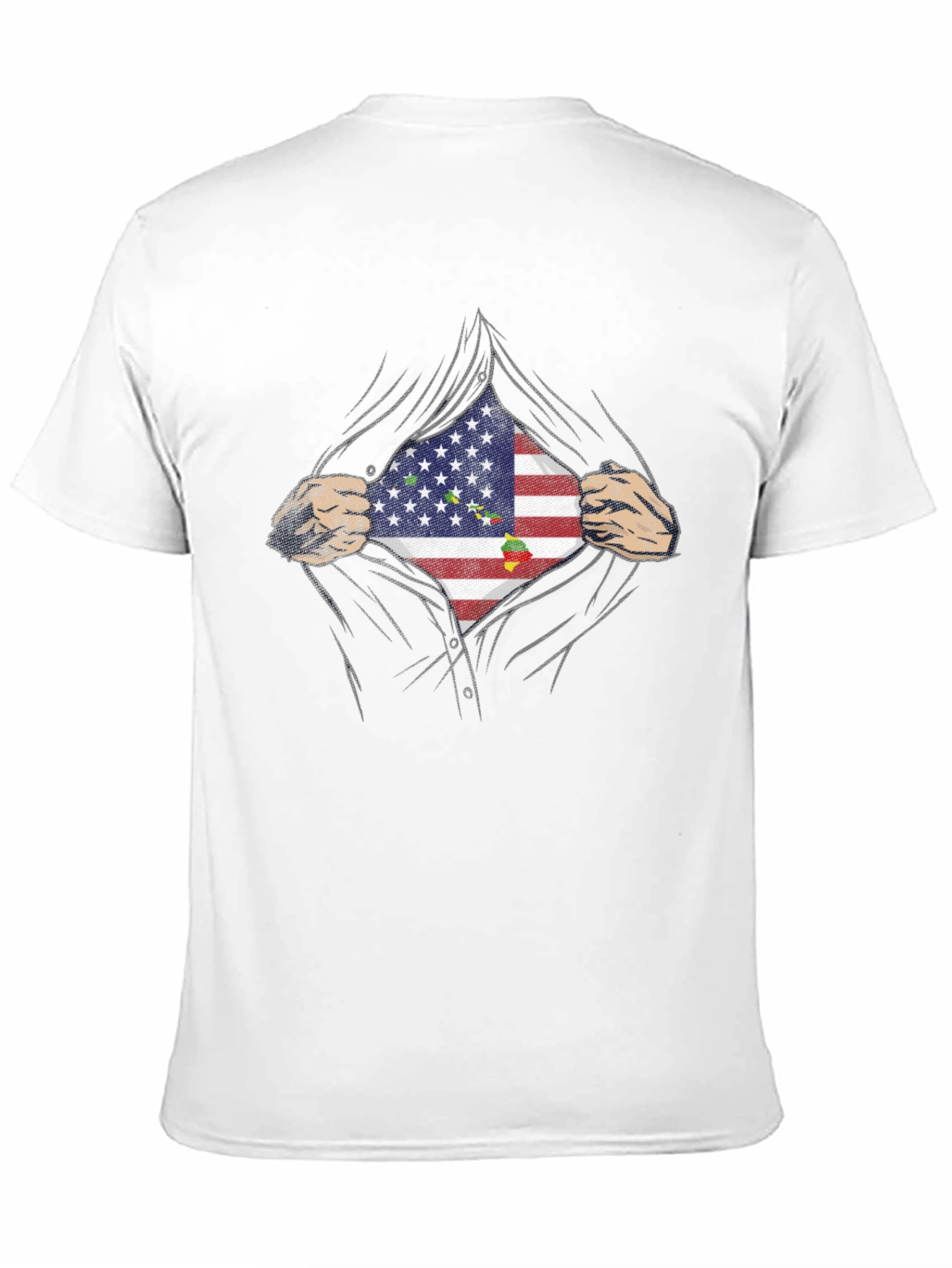 Black USA Flag Hero Graphic Tee - Black view 11