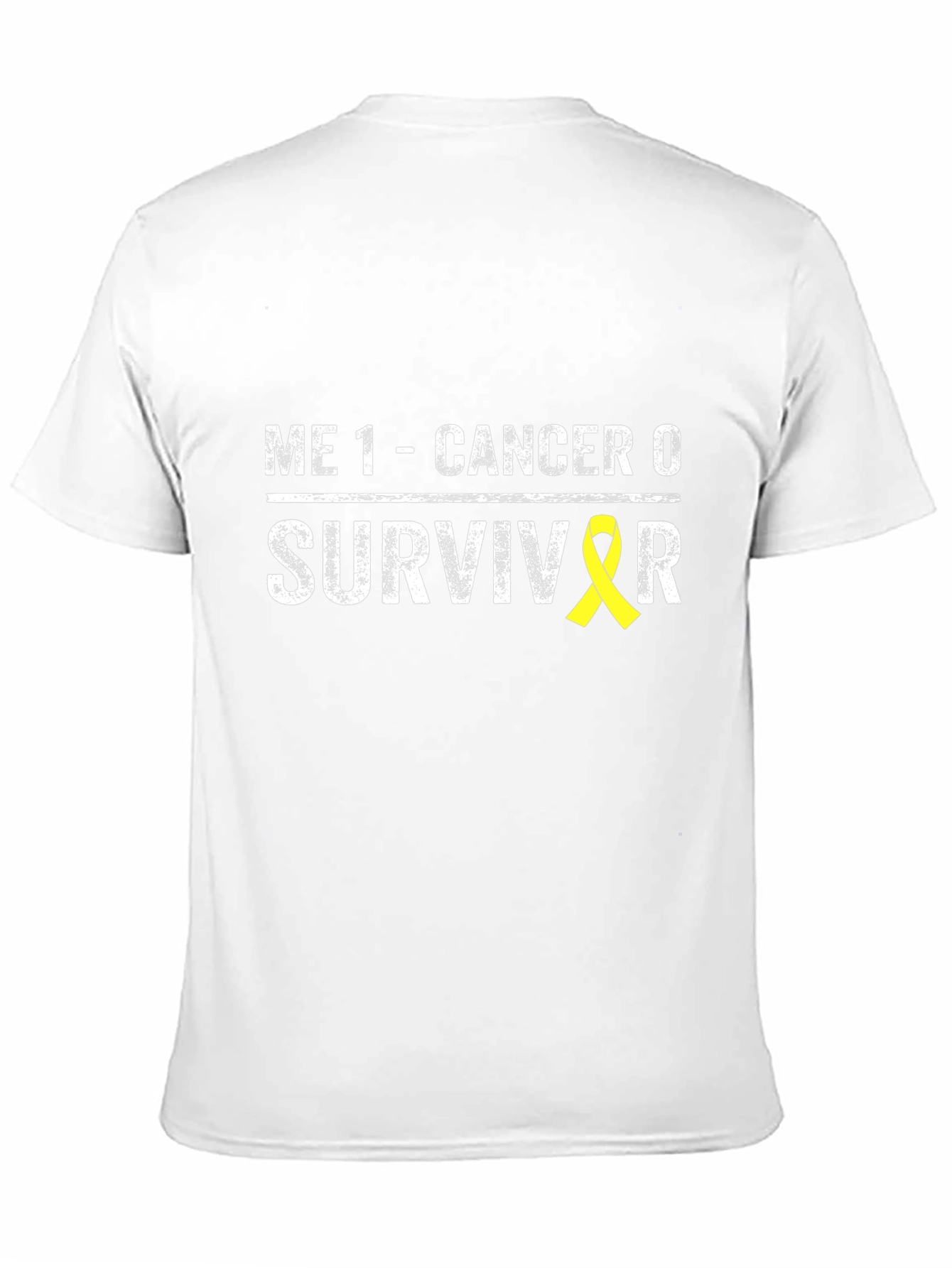 Black Cancer Survivor T-Shirt - Me 1 Cancer 0  view 11