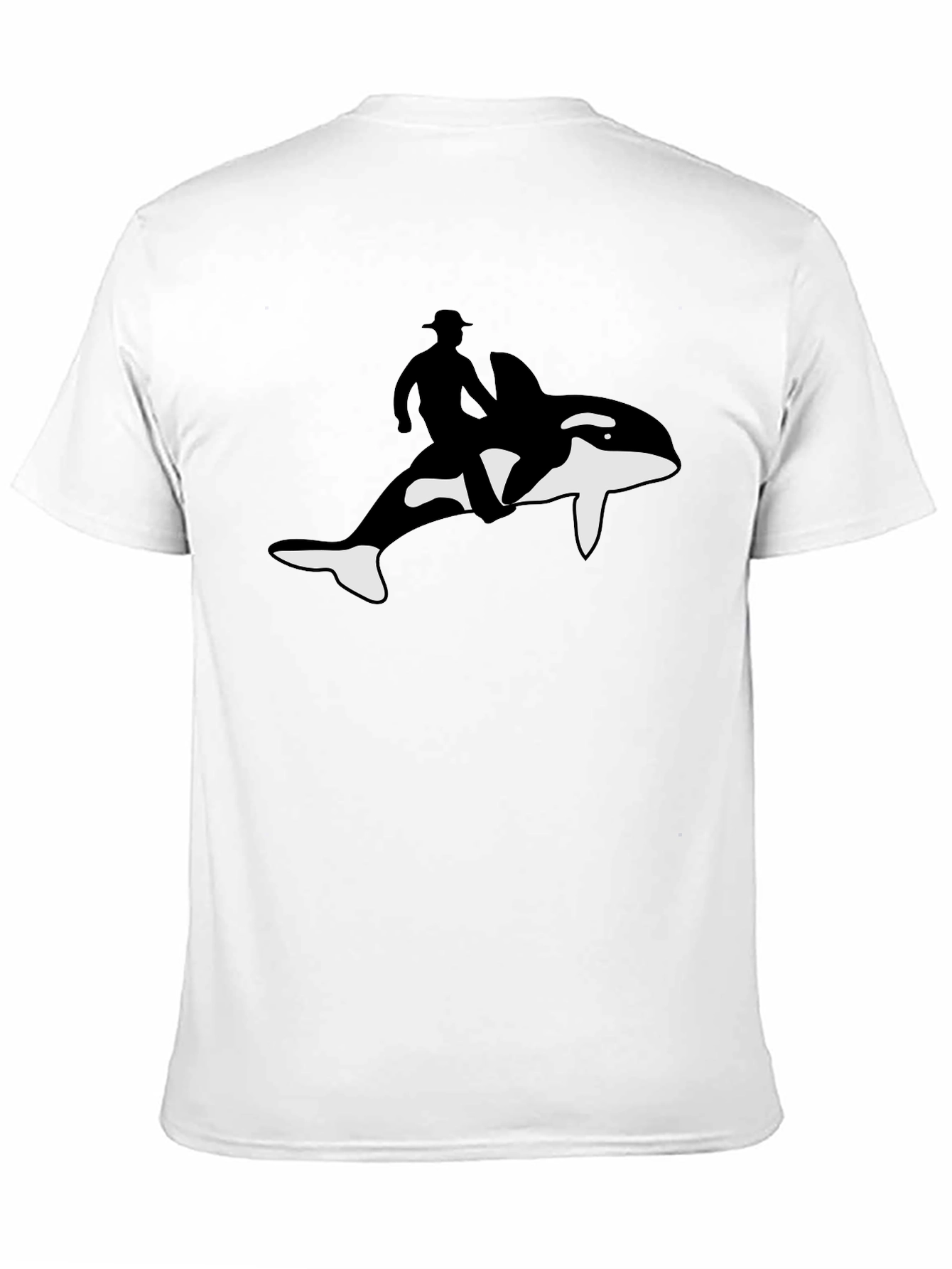 Black Orca Rider T-Shirt - Black Cotton Blend view 11