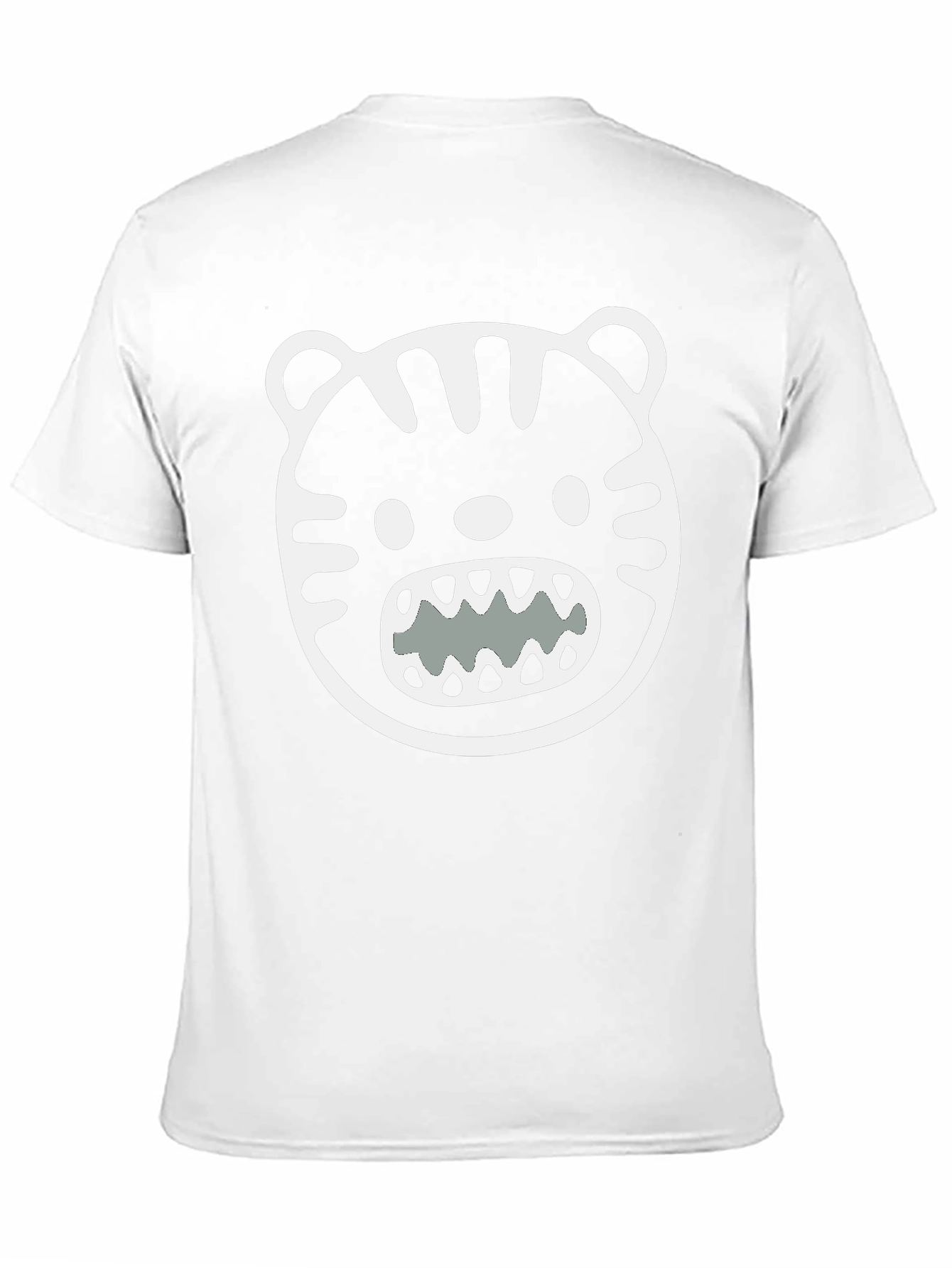 Black Cool Graphic Tee - Black Tiger Face T-Shirt view 11