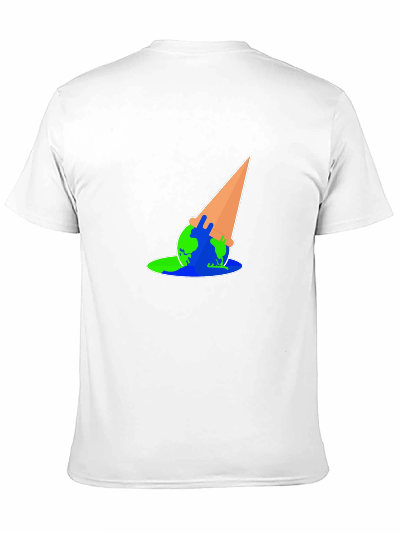 Black Earth Melting Ice Cream Cone Graphic T-Shirt view 11